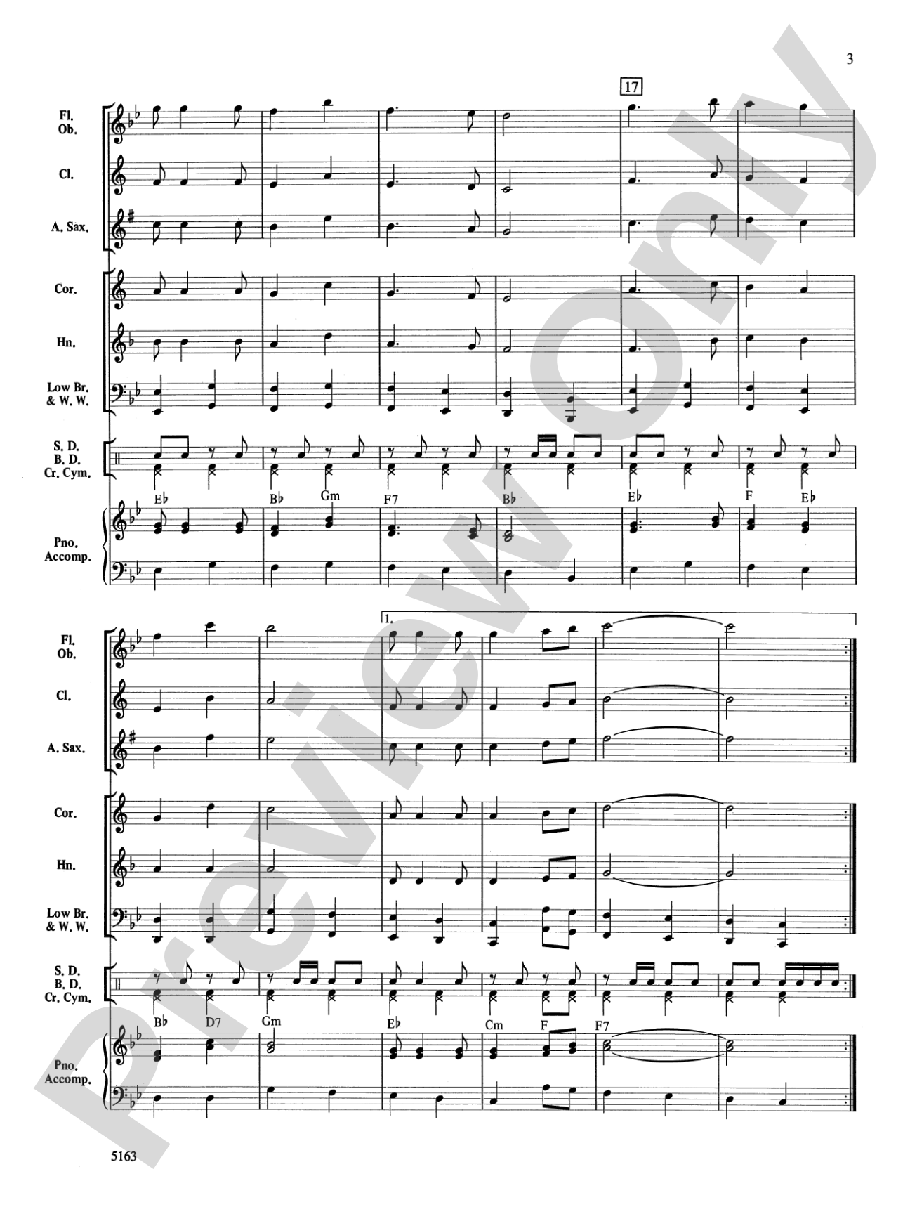 Thunder Bay March: Concert Band Conductor Score & Parts
