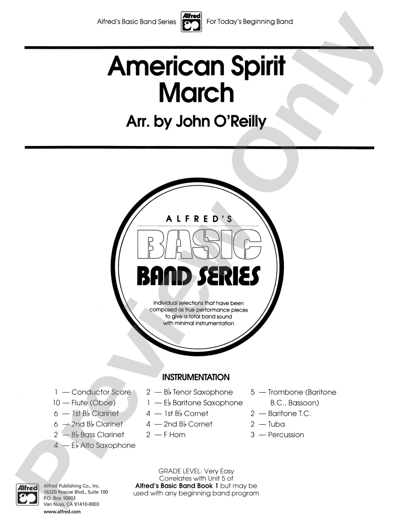 American Spirit March: Score