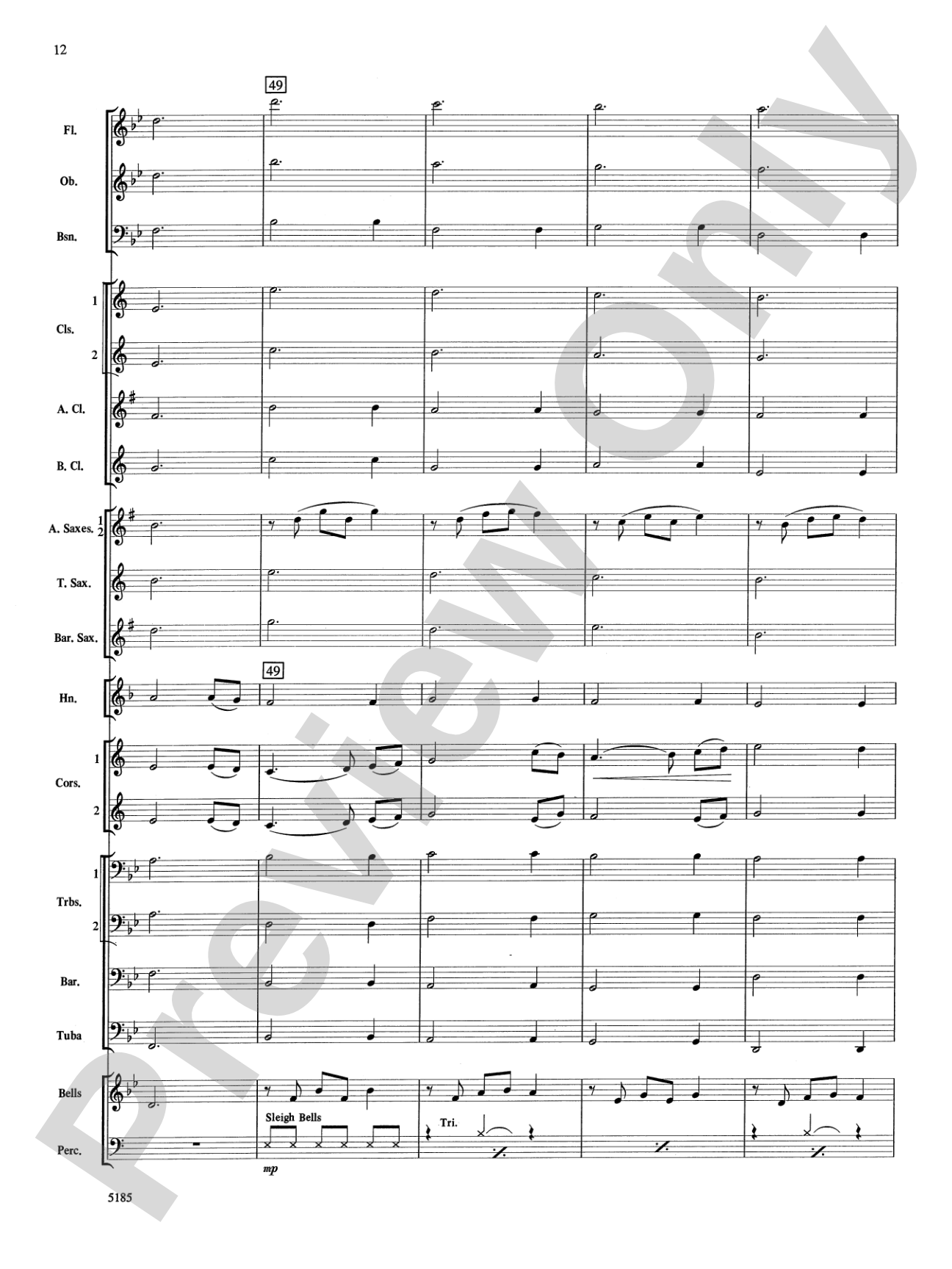 A Christmas Canon (Pachelbel Canon / The First Noel): Concert Band Conductor Score & Parts