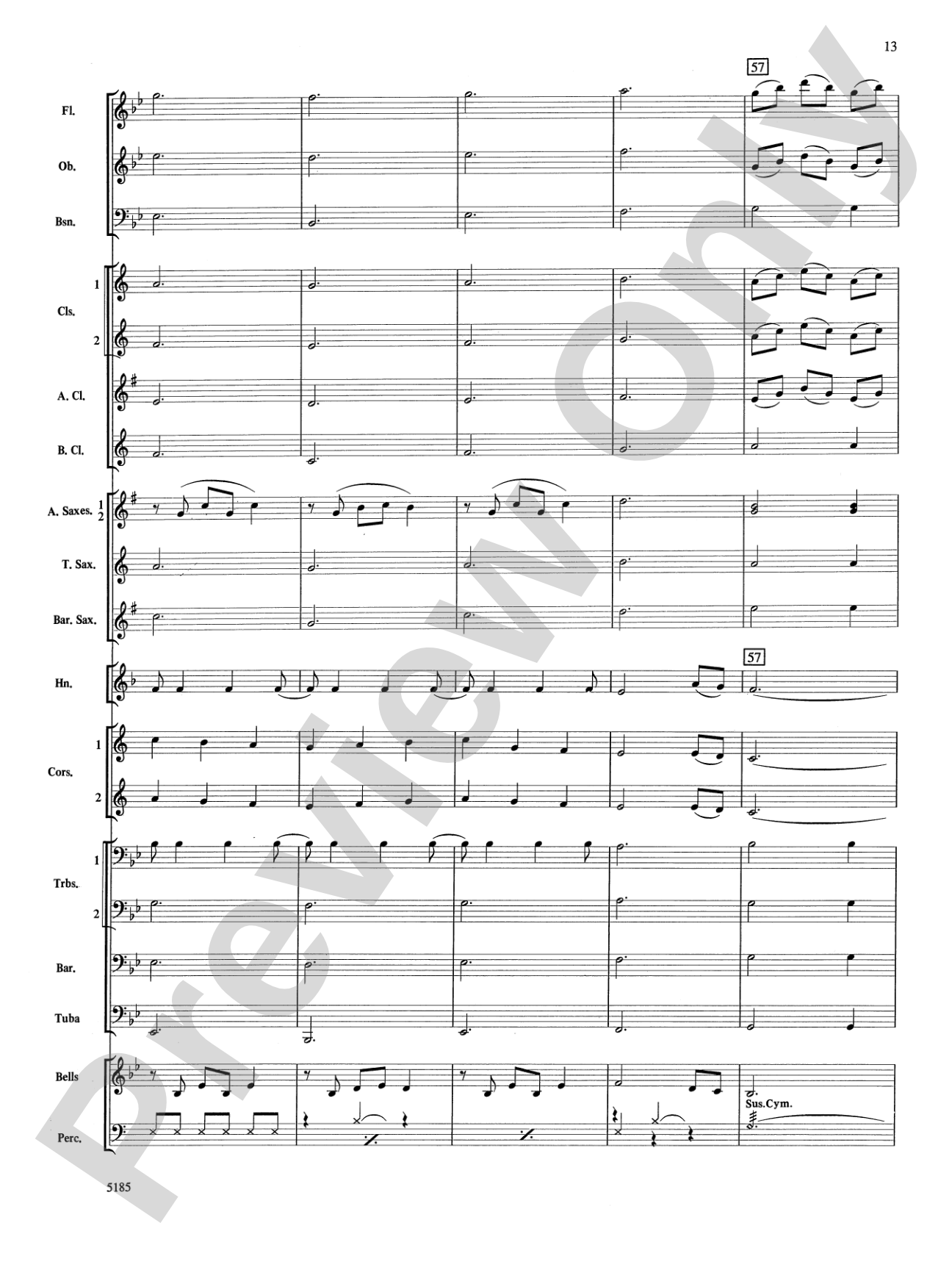 A Christmas Canon (Pachelbel Canon / The First Noel): Concert Band Conductor Score & Parts