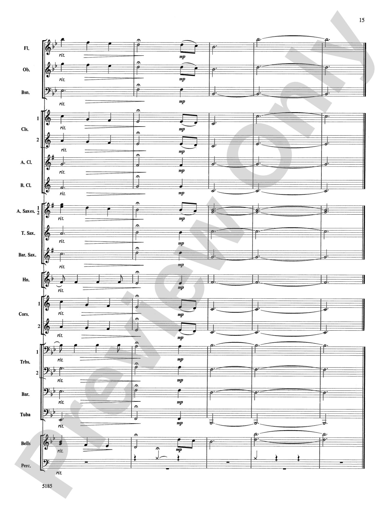 A Christmas Canon (Pachelbel Canon / The First Noel): Concert Band Conductor Score & Parts