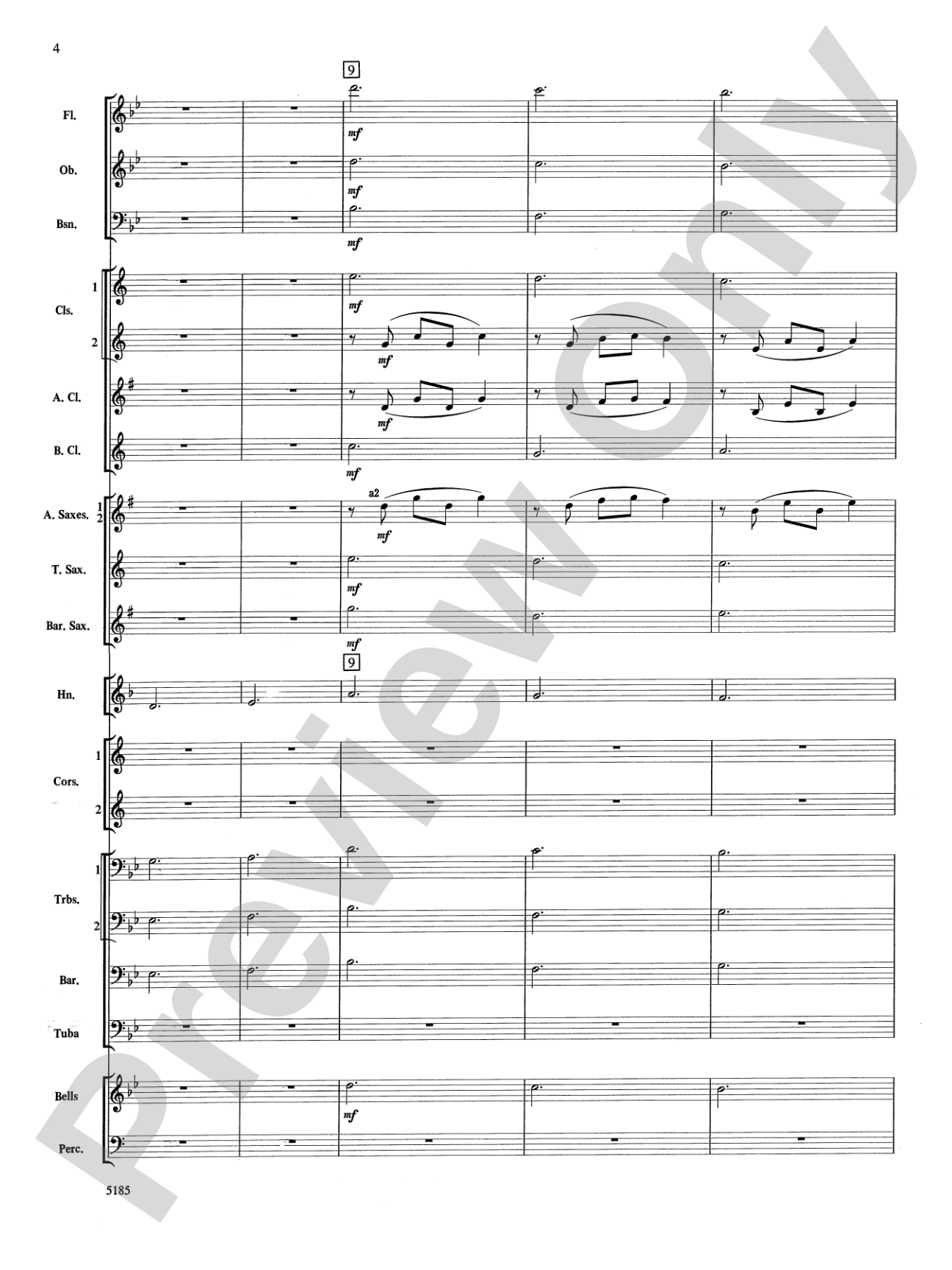 A Christmas Canon (Pachelbel Canon / The First Noel): Concert Band Conductor Score & Parts
