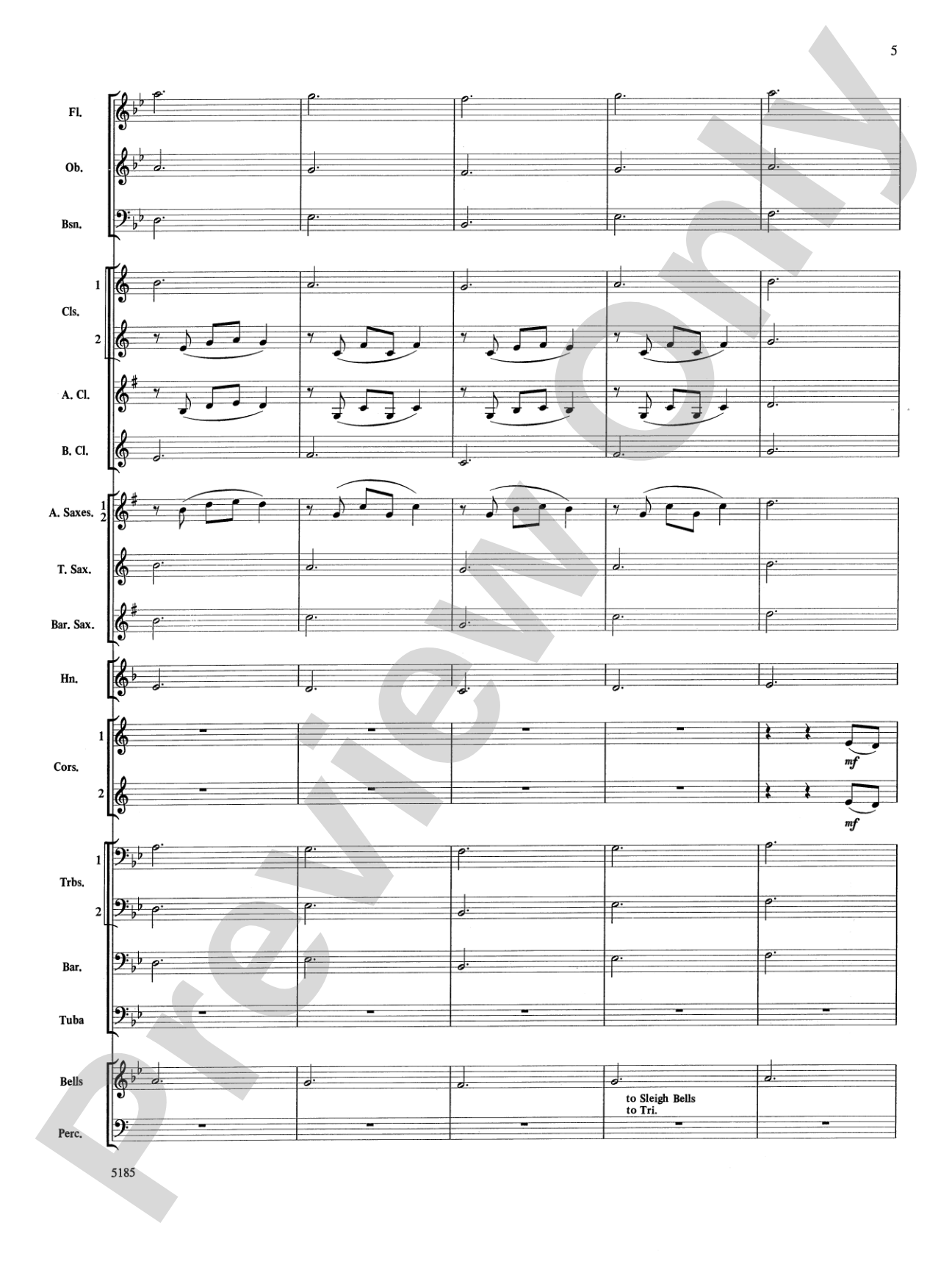 A Christmas Canon (Pachelbel Canon / The First Noel): Concert Band Conductor Score & Parts
