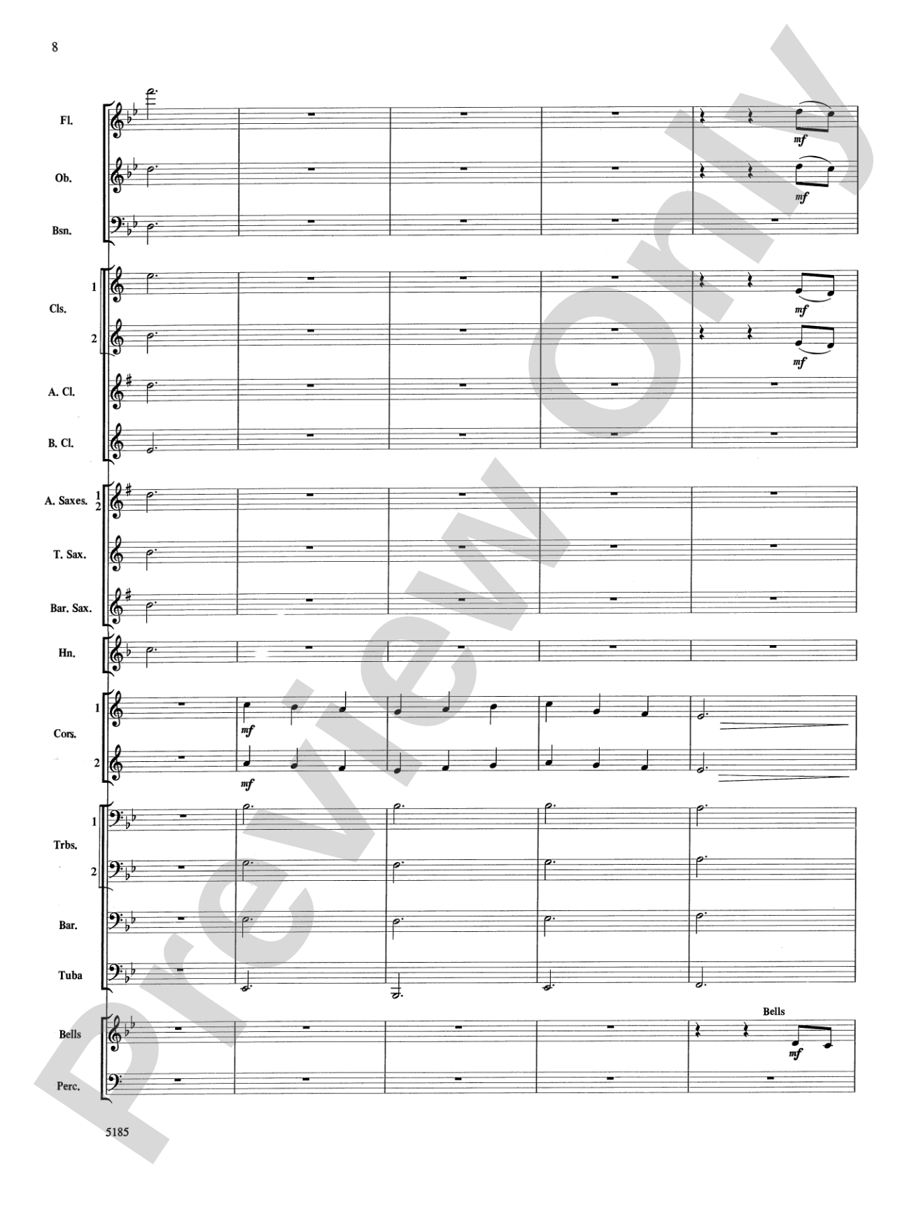 A Christmas Canon (Pachelbel Canon / The First Noel): Concert Band Conductor Score & Parts