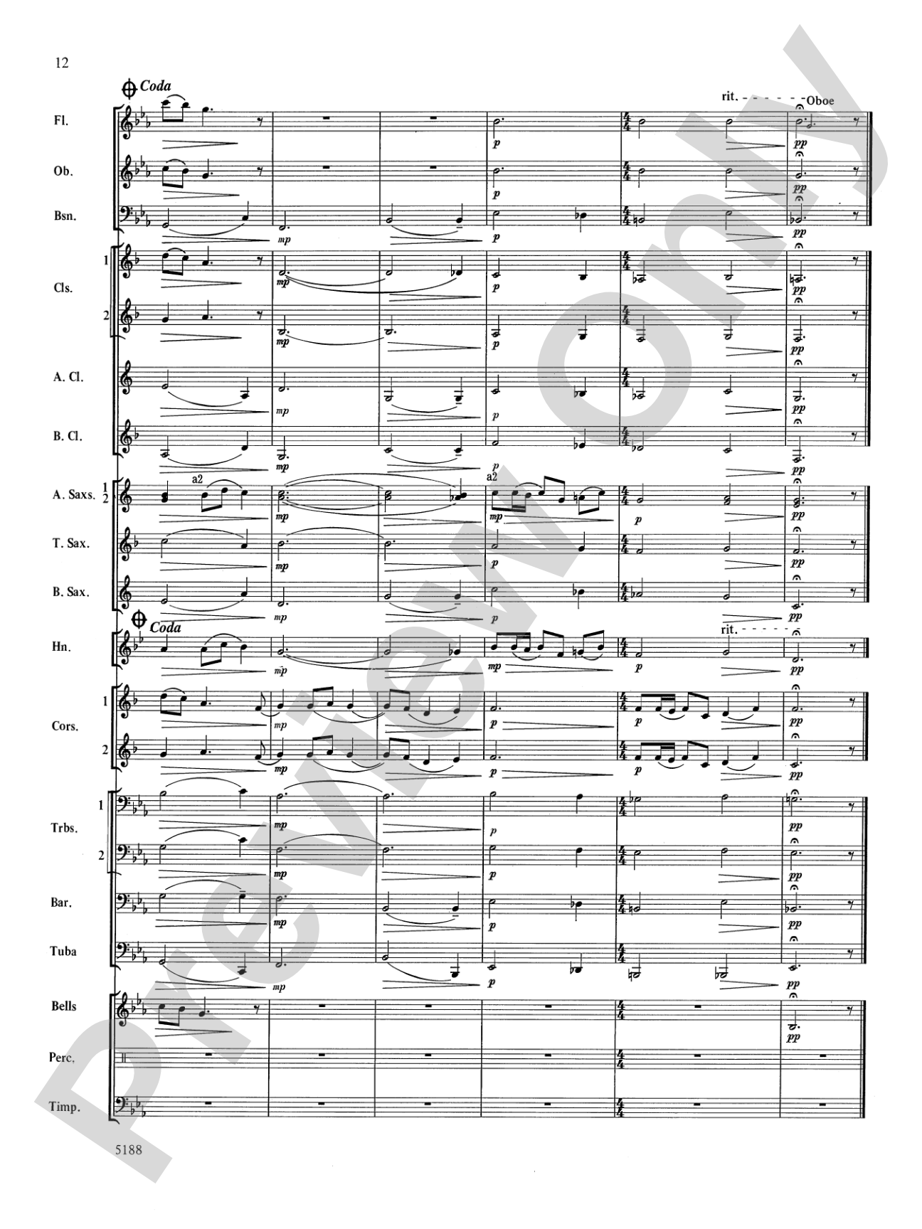 Tunbridge Meadows: Concert Band Conductor Score & Parts