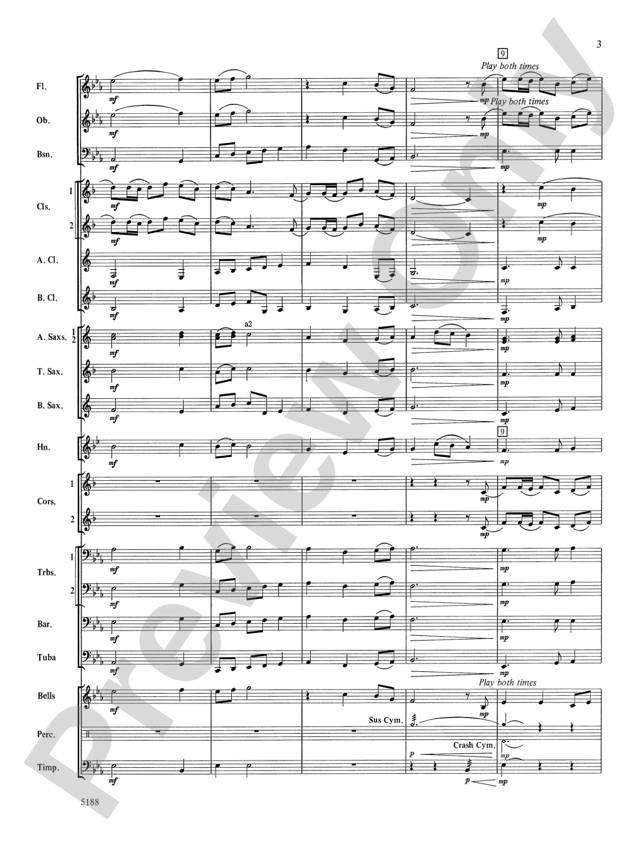 Tunbridge Meadows: Concert Band Conductor Score & Parts