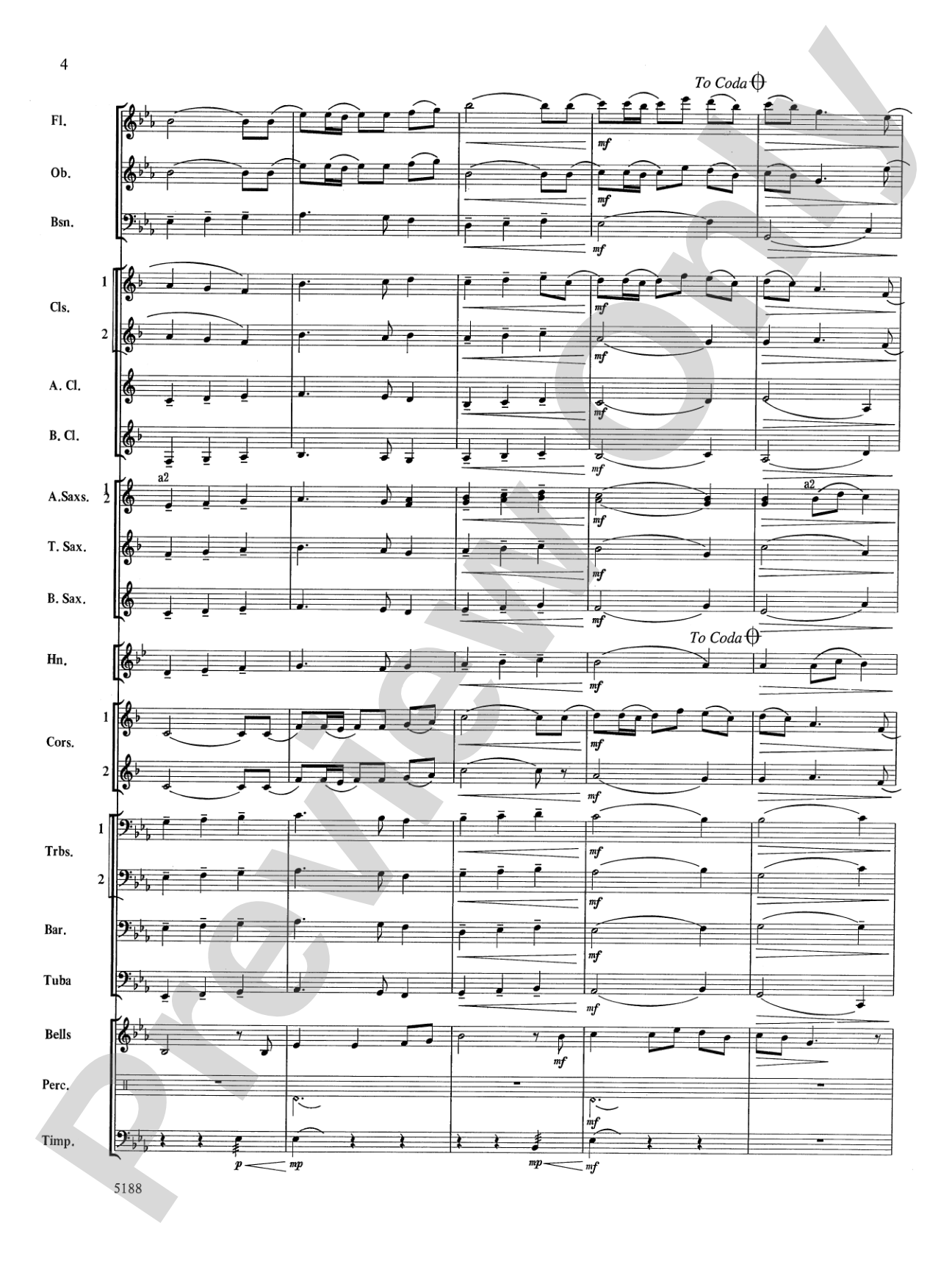 Tunbridge Meadows: Concert Band Conductor Score & Parts