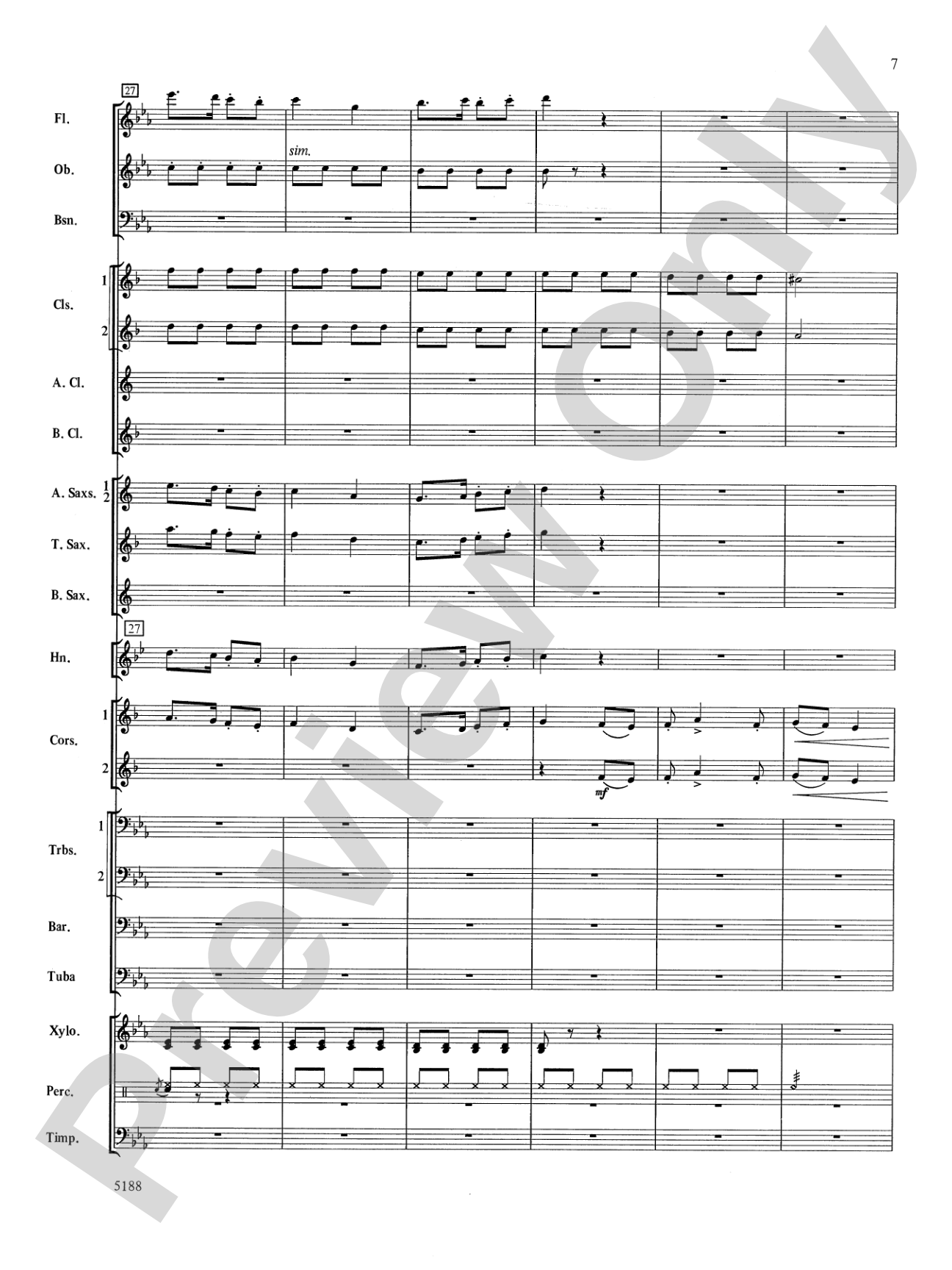 Tunbridge Meadows: Concert Band Conductor Score & Parts