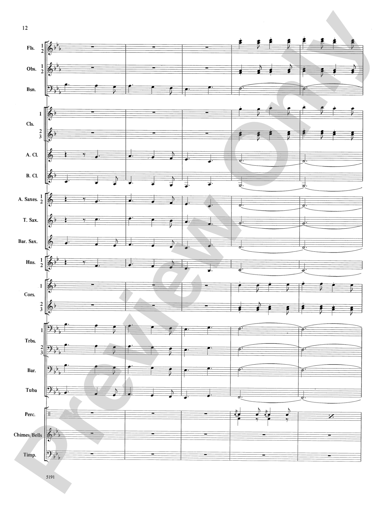 Wind Chimes: Concert Band Conductor Score & Parts