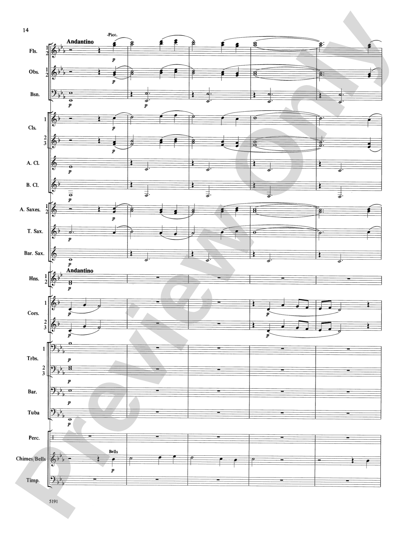 Wind Chimes: Concert Band Conductor Score & Parts
