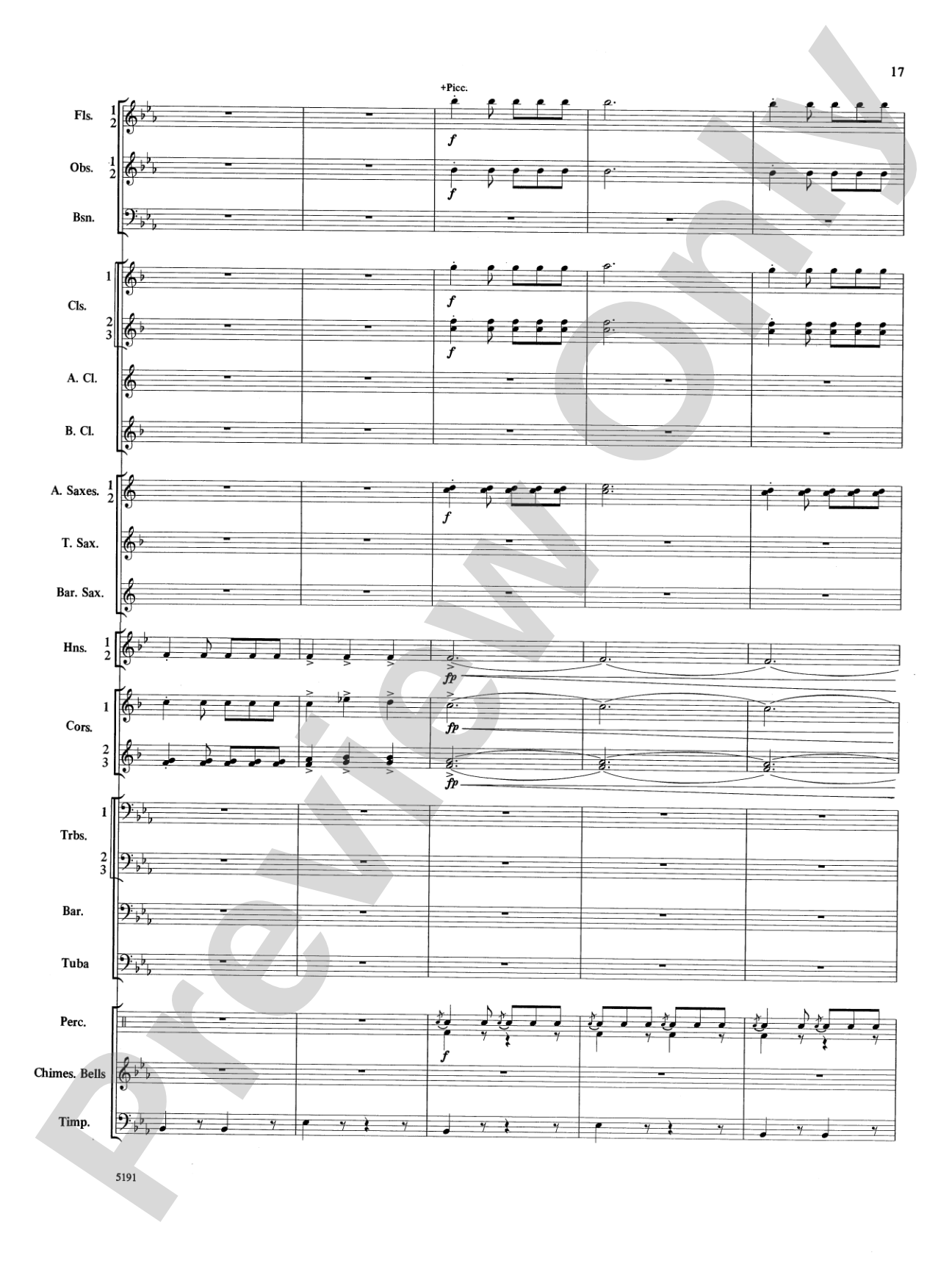 Wind Chimes: Concert Band Conductor Score & Parts