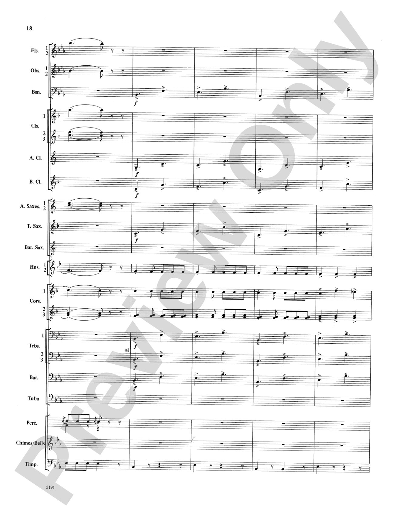 Wind Chimes: Concert Band Conductor Score & Parts