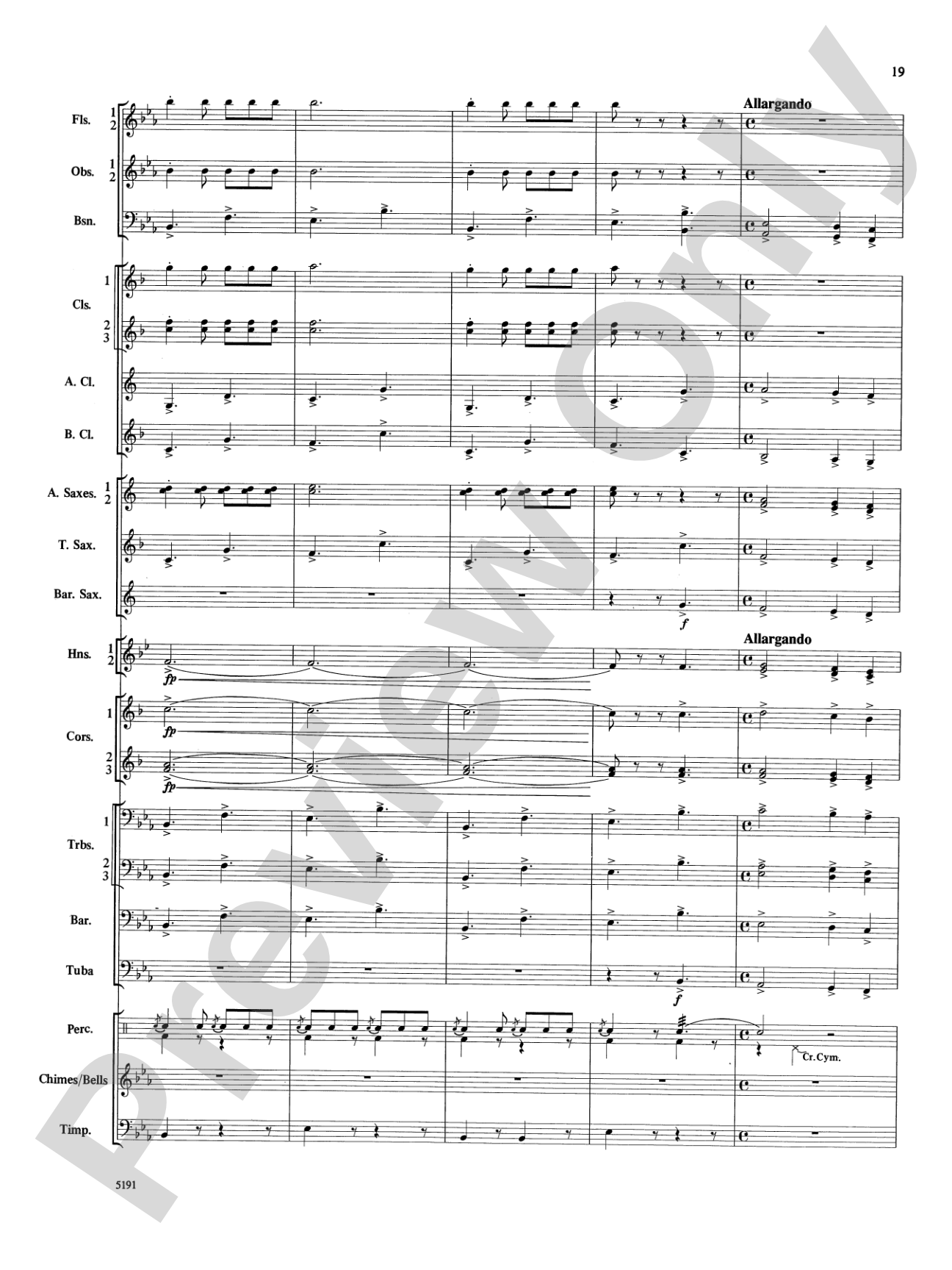 Wind Chimes: Concert Band Conductor Score & Parts