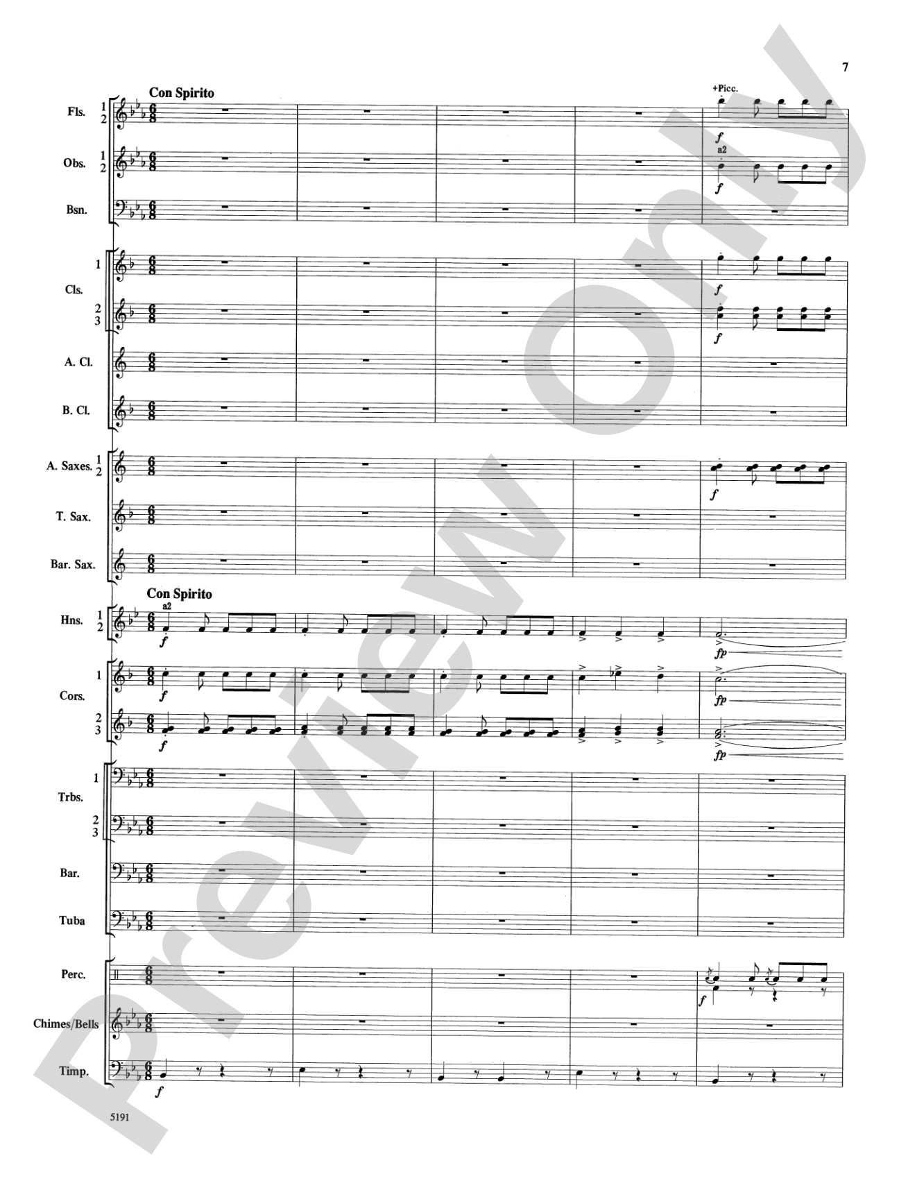 Wind Chimes: Concert Band Conductor Score & Parts