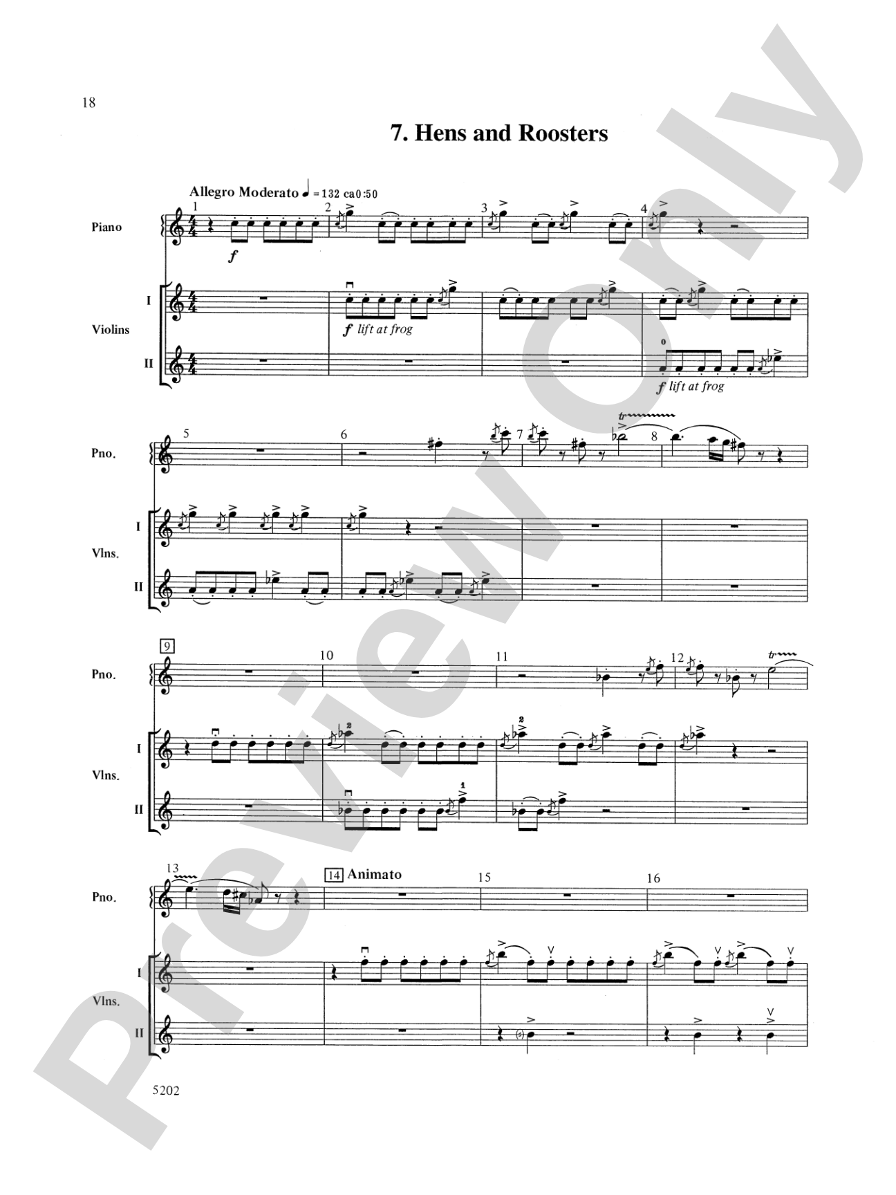 Carnival of the Animals: String Orchestra Conductor Score & Parts