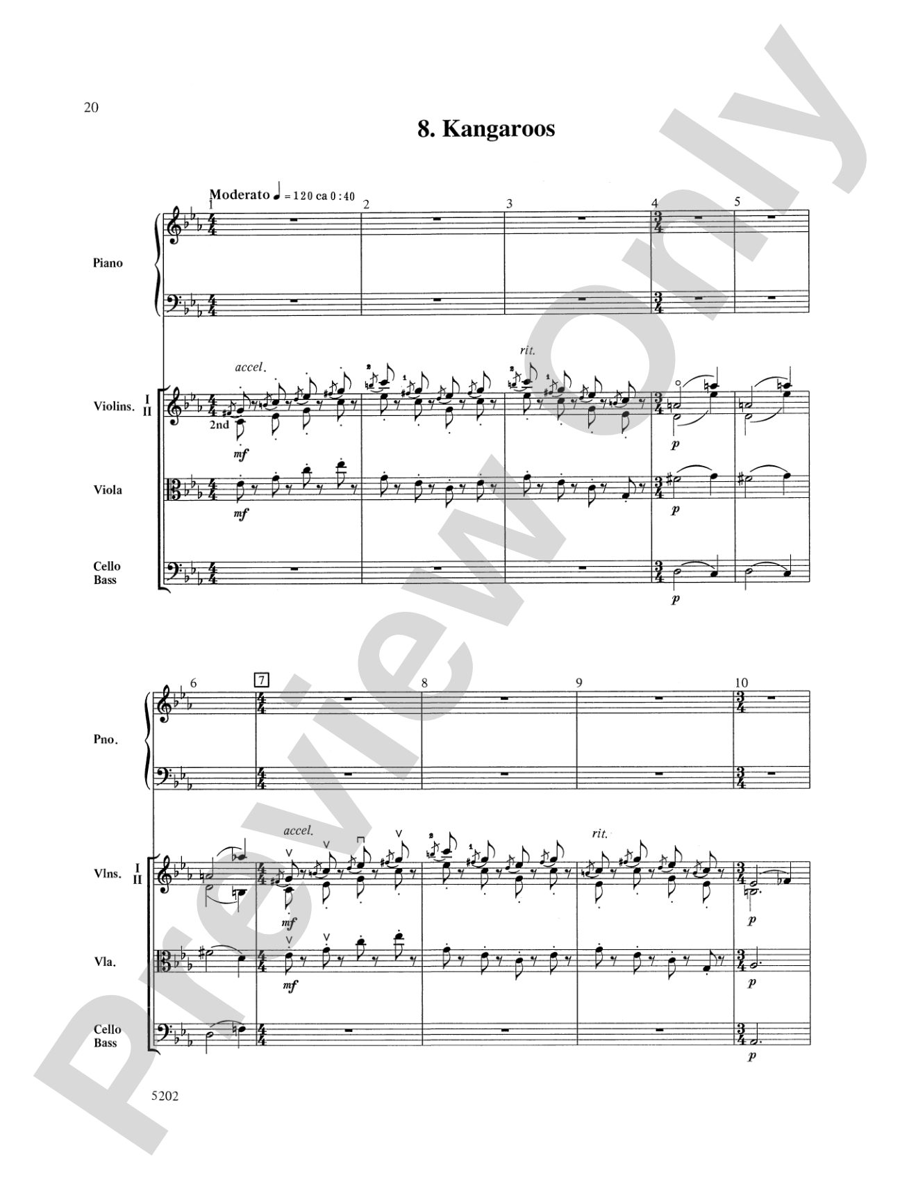 Carnival of the Animals: String Orchestra Conductor Score & Parts
