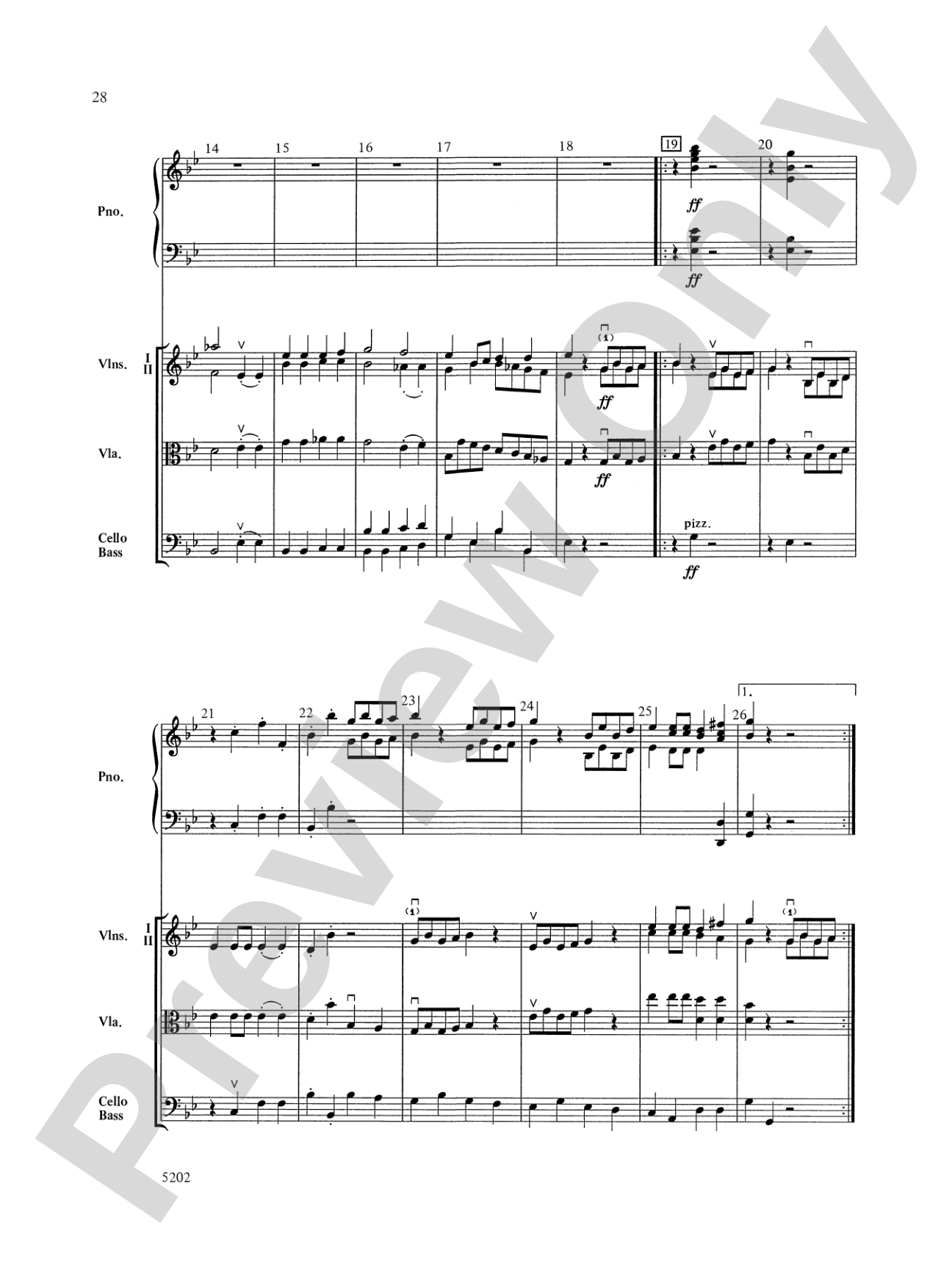 Carnival of the Animals: String Orchestra Conductor Score & Parts