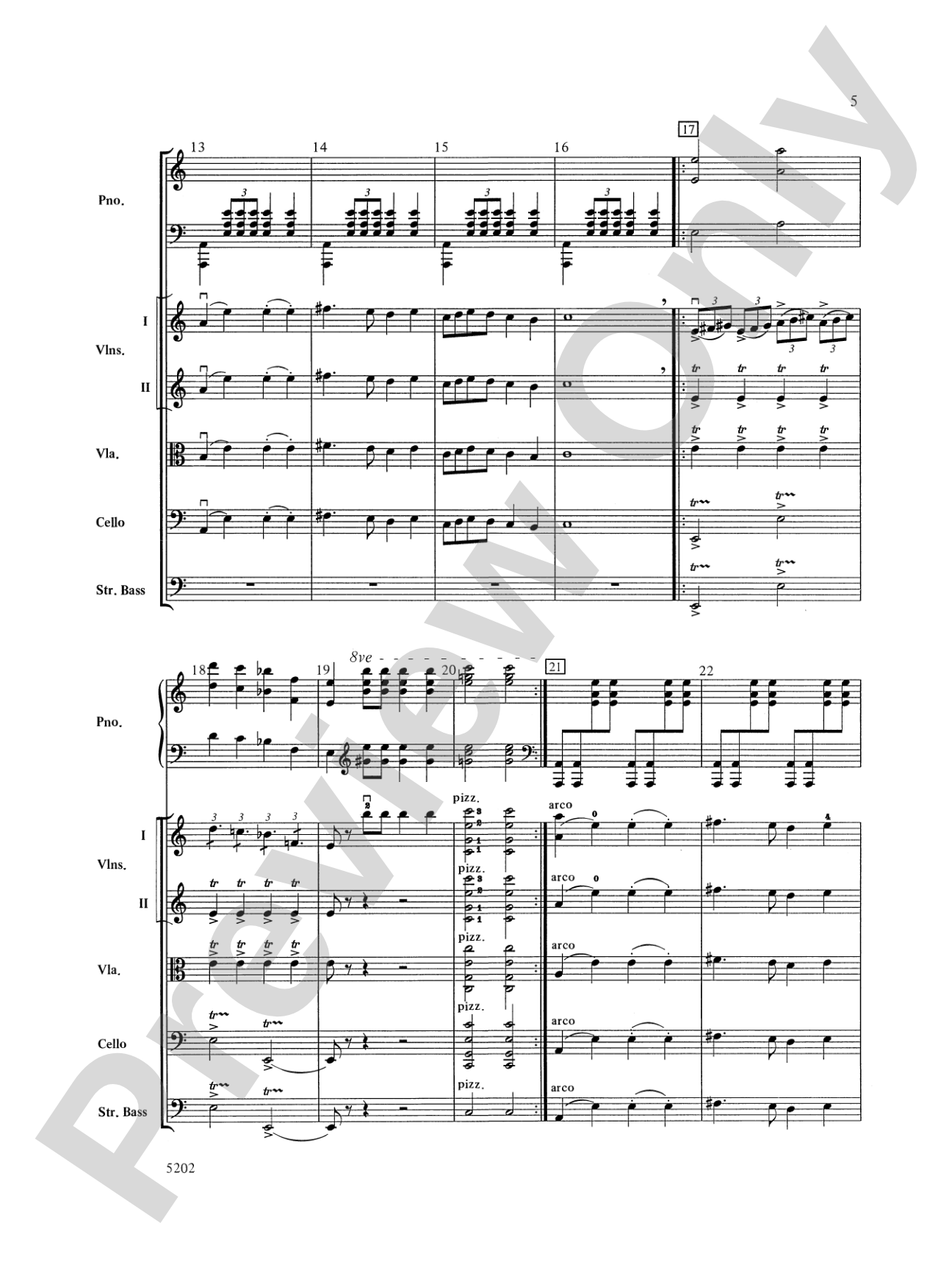 Carnival of the Animals: String Orchestra Conductor Score & Parts