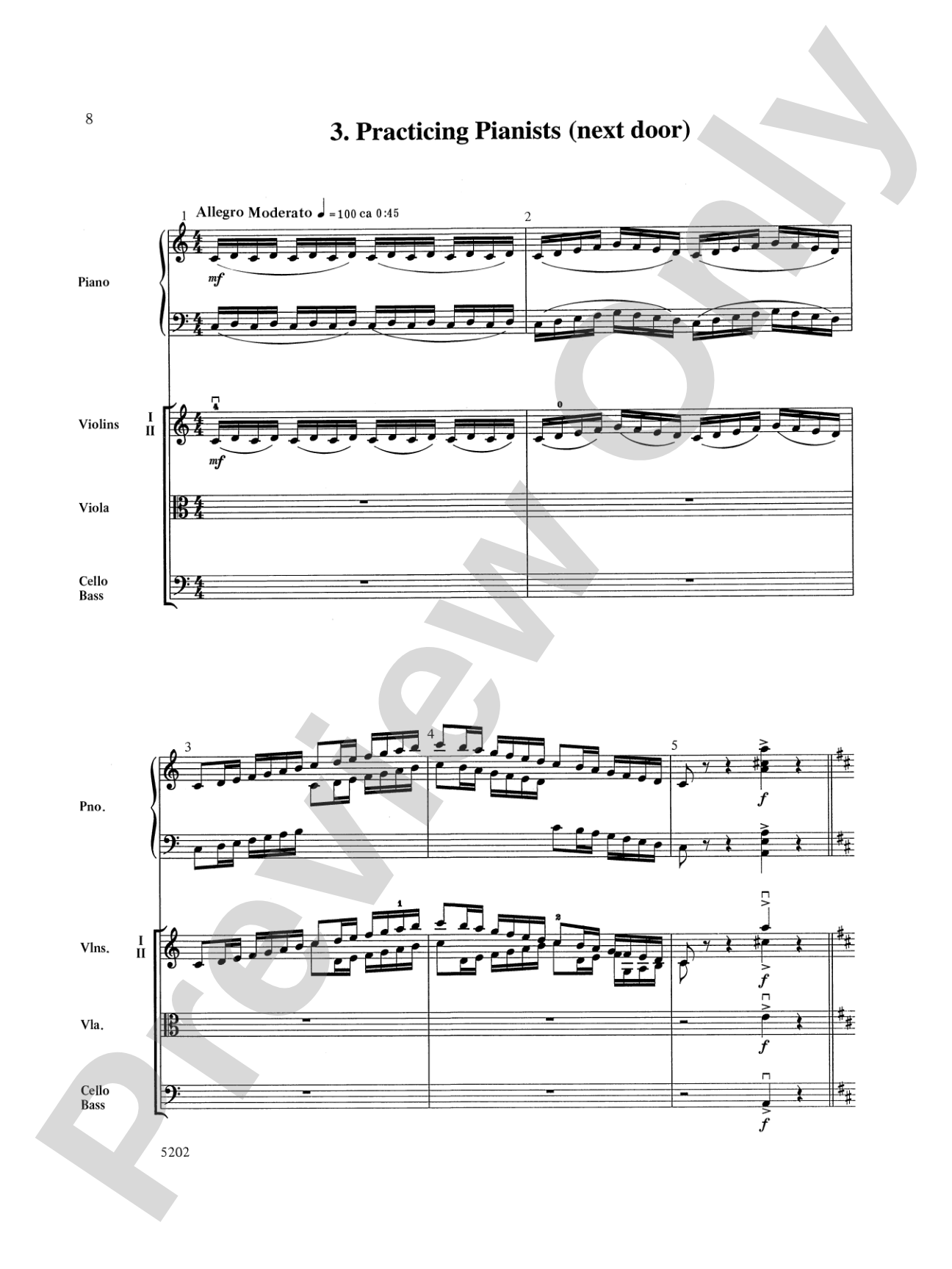 Carnival of the Animals: String Orchestra Conductor Score & Parts