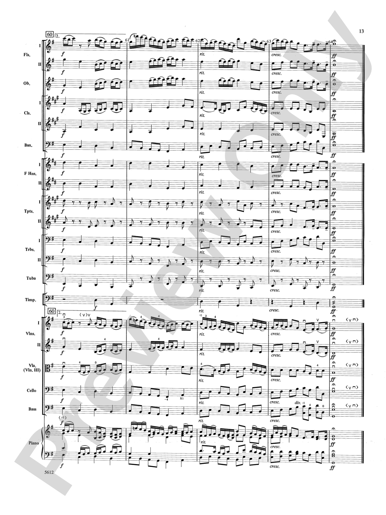 Fantasy on "Sleepers, Wake": Full Orchestra Conductor Score & Parts