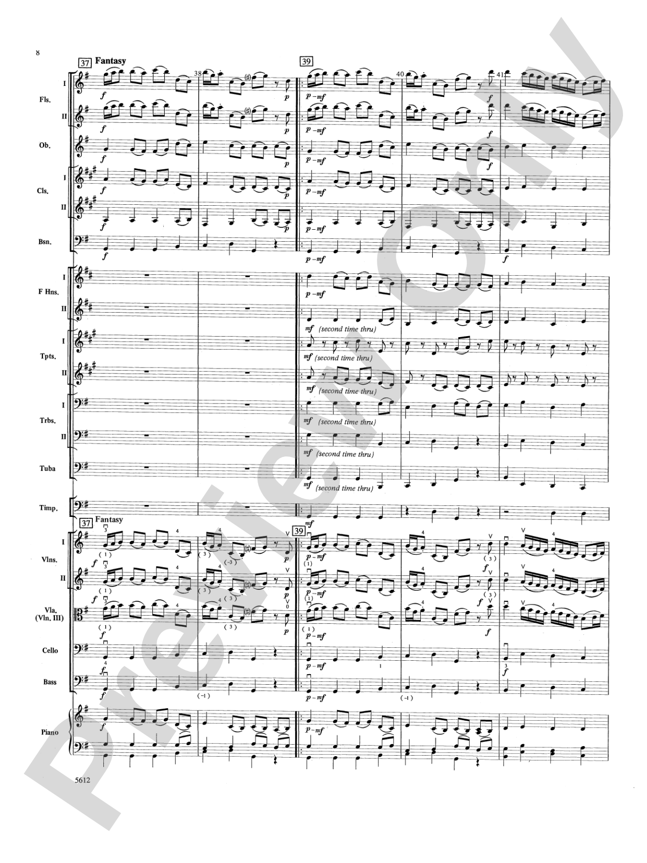 Fantasy on "Sleepers, Wake": Full Orchestra Conductor Score & Parts