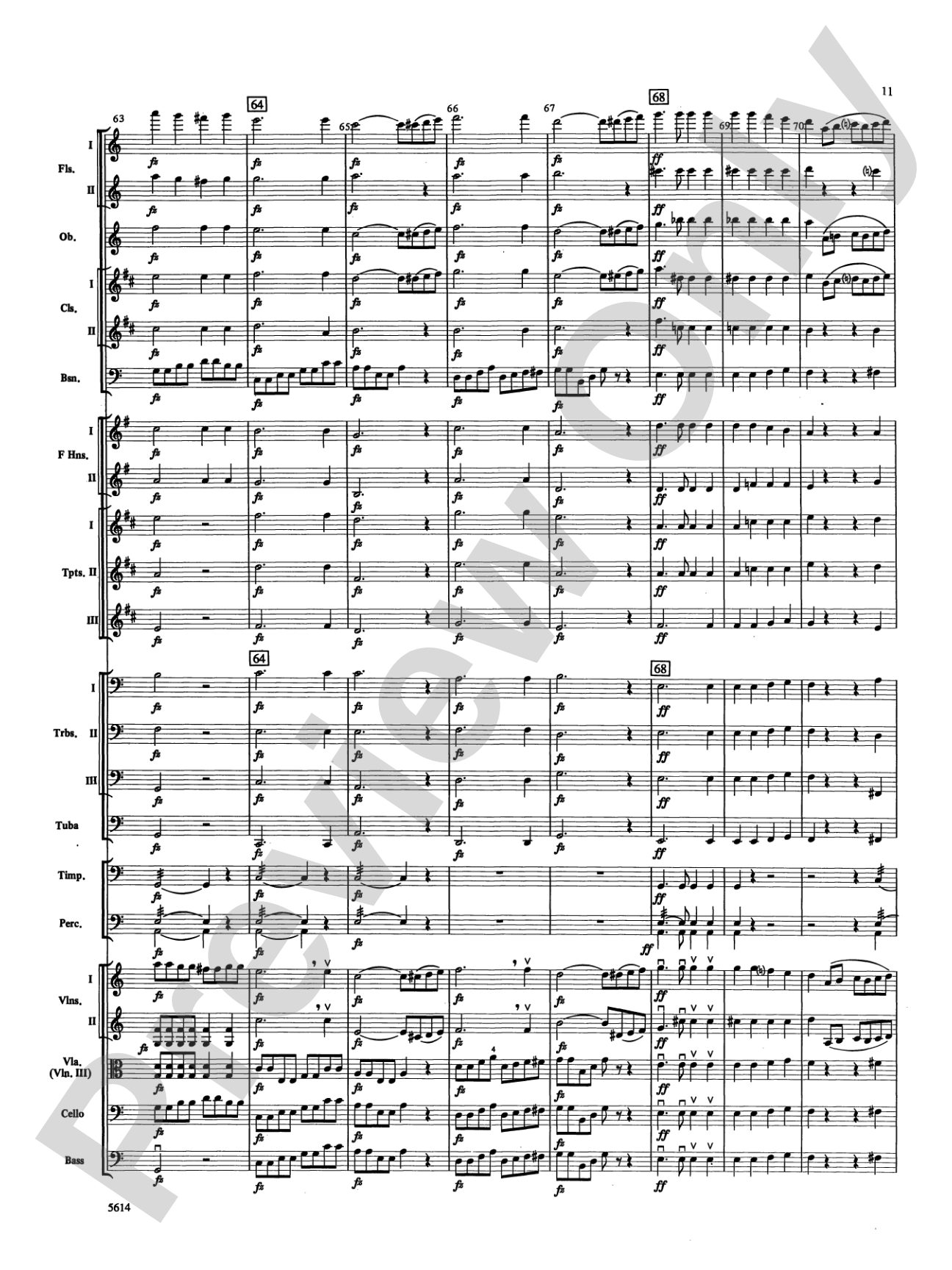 Rosamunde Overture, Opus 26: Full Orchestra Conductor Score & Parts