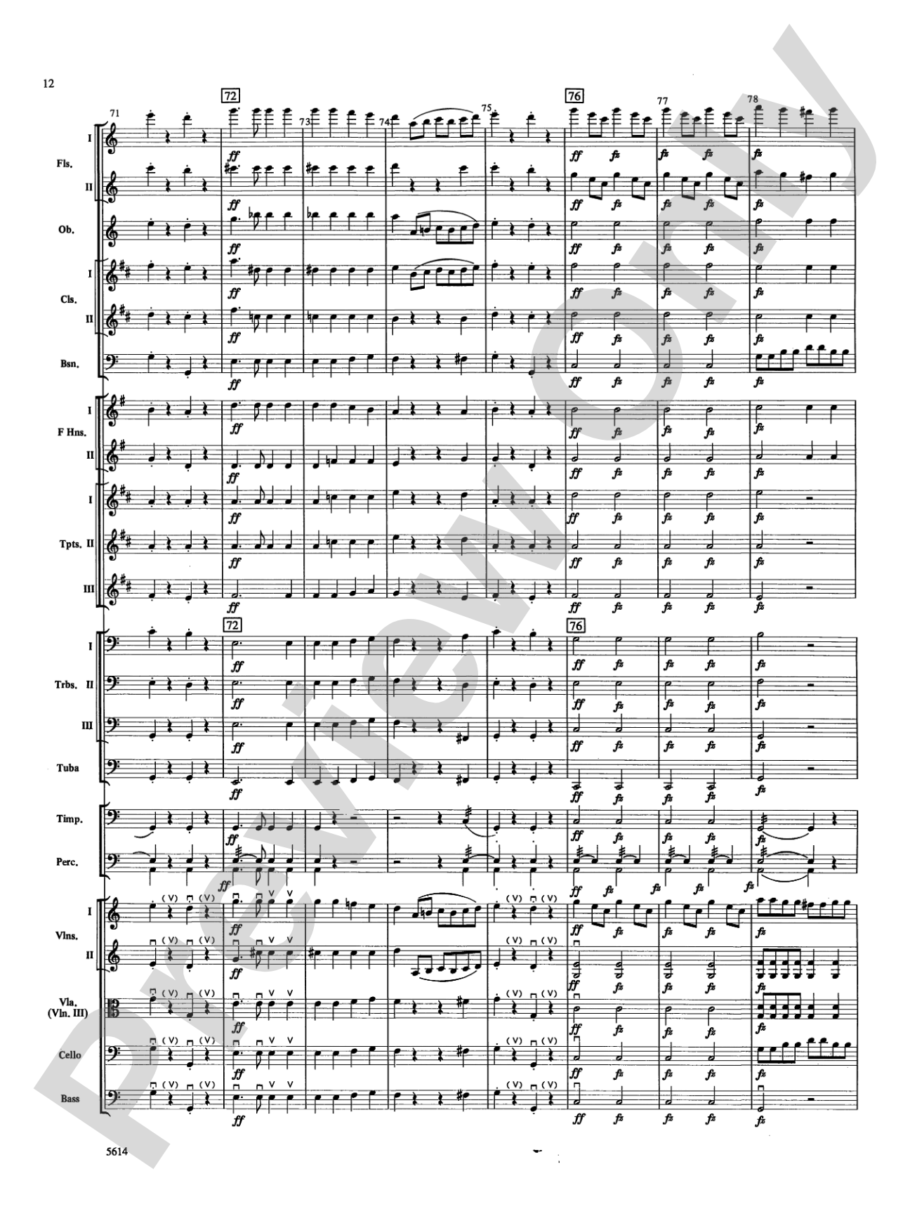 Rosamunde Overture, Opus 26: Full Orchestra Conductor Score & Parts