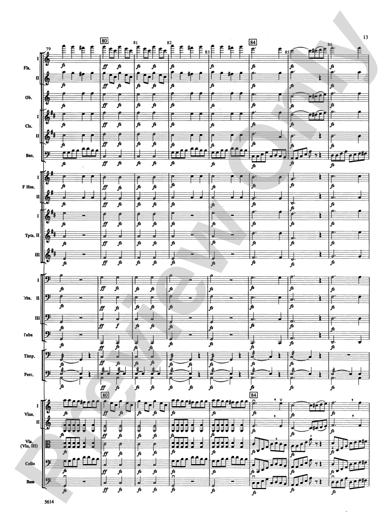 Rosamunde Overture, Opus 26: Full Orchestra Conductor Score & Parts