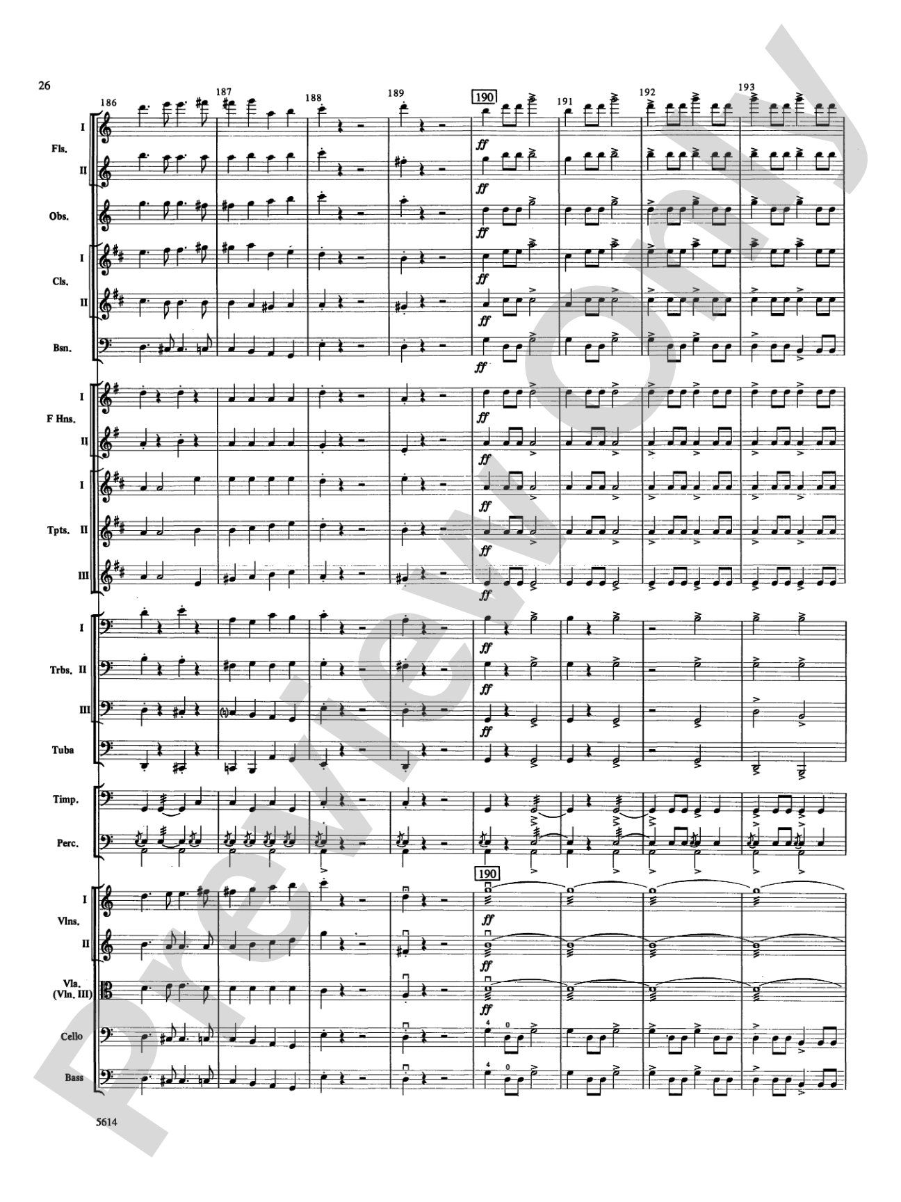 Rosamunde Overture, Opus 26: Full Orchestra Conductor Score & Parts