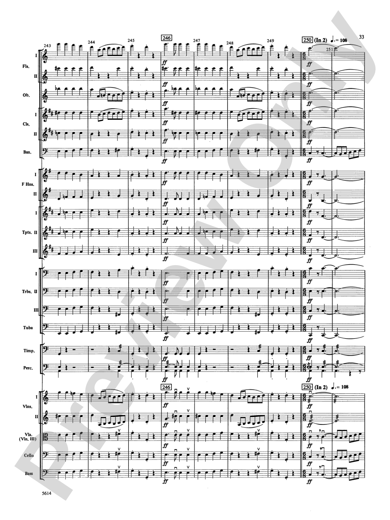 Rosamunde Overture, Opus 26: Full Orchestra Conductor Score & Parts
