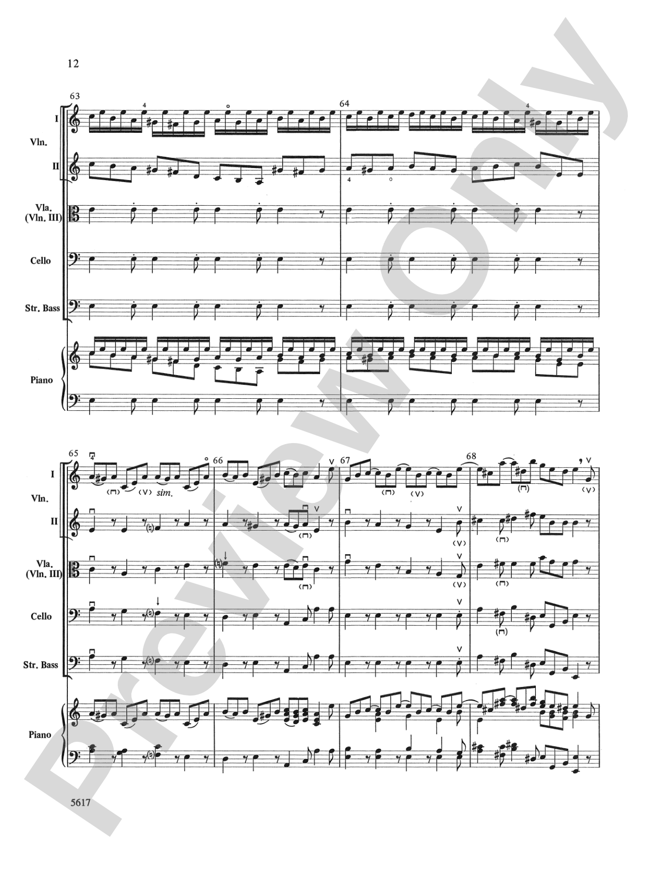 Brandenburg Concerto No. 6, 3rd Movement (Abridged): String Orchestra Conductor Score & Parts