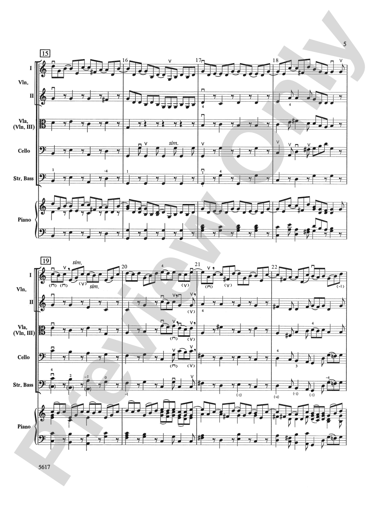 Brandenburg Concerto No. 6, 3rd Movement (Abridged): String Orchestra Conductor Score & Parts