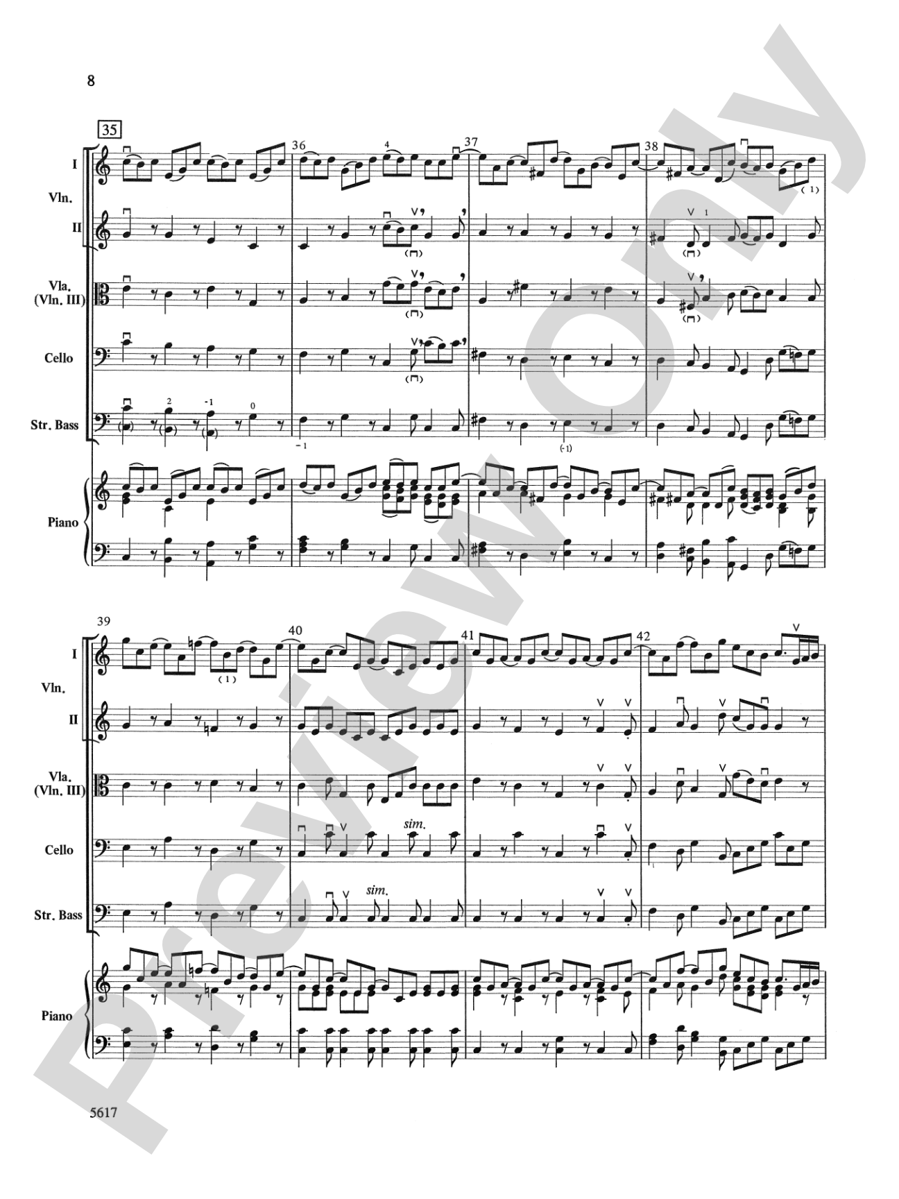 Brandenburg Concerto No. 6, 3rd Movement (Abridged): String Orchestra Conductor Score & Parts