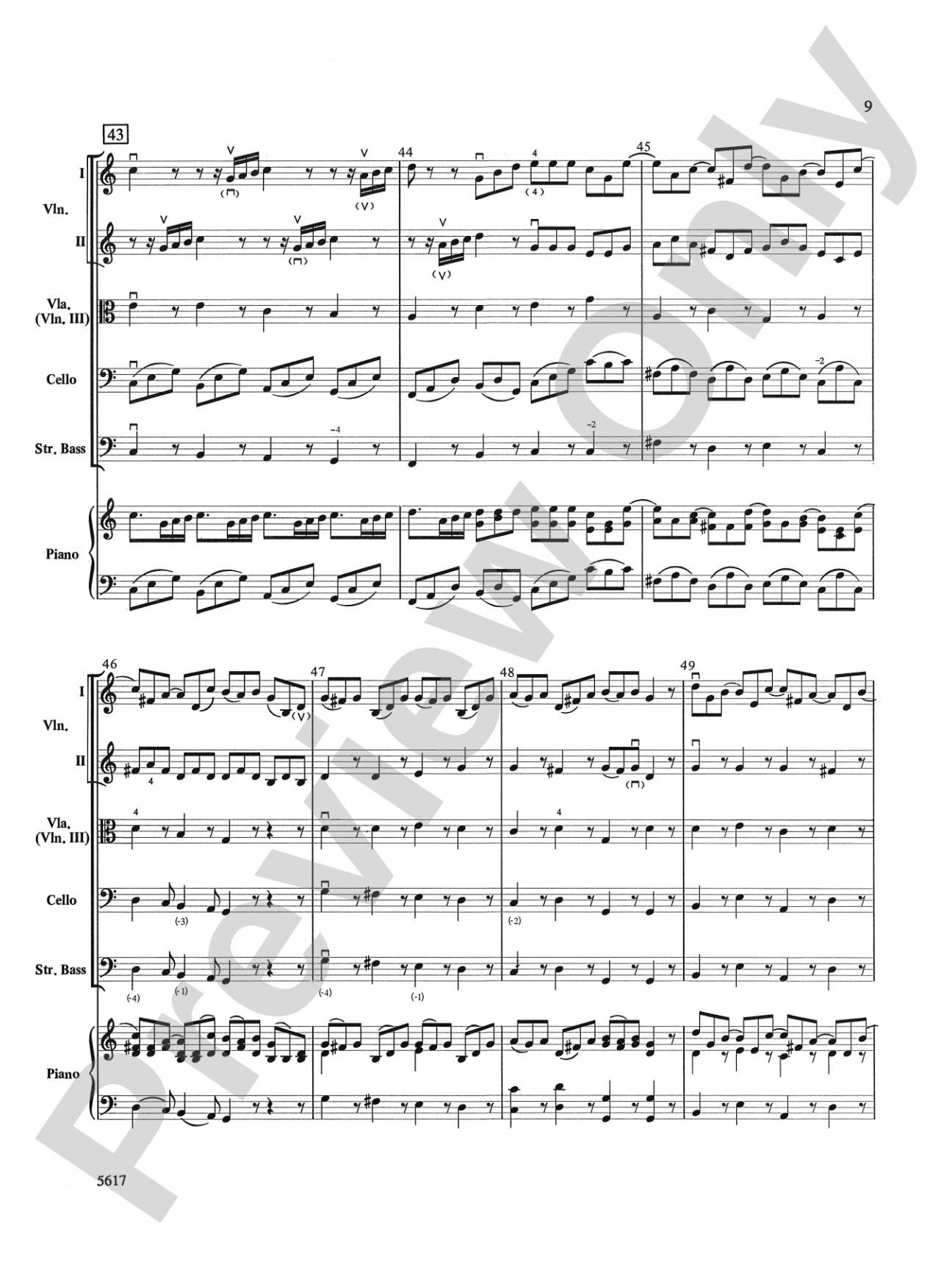 Brandenburg Concerto No. 6, 3rd Movement (Abridged): String Orchestra Conductor Score & Parts