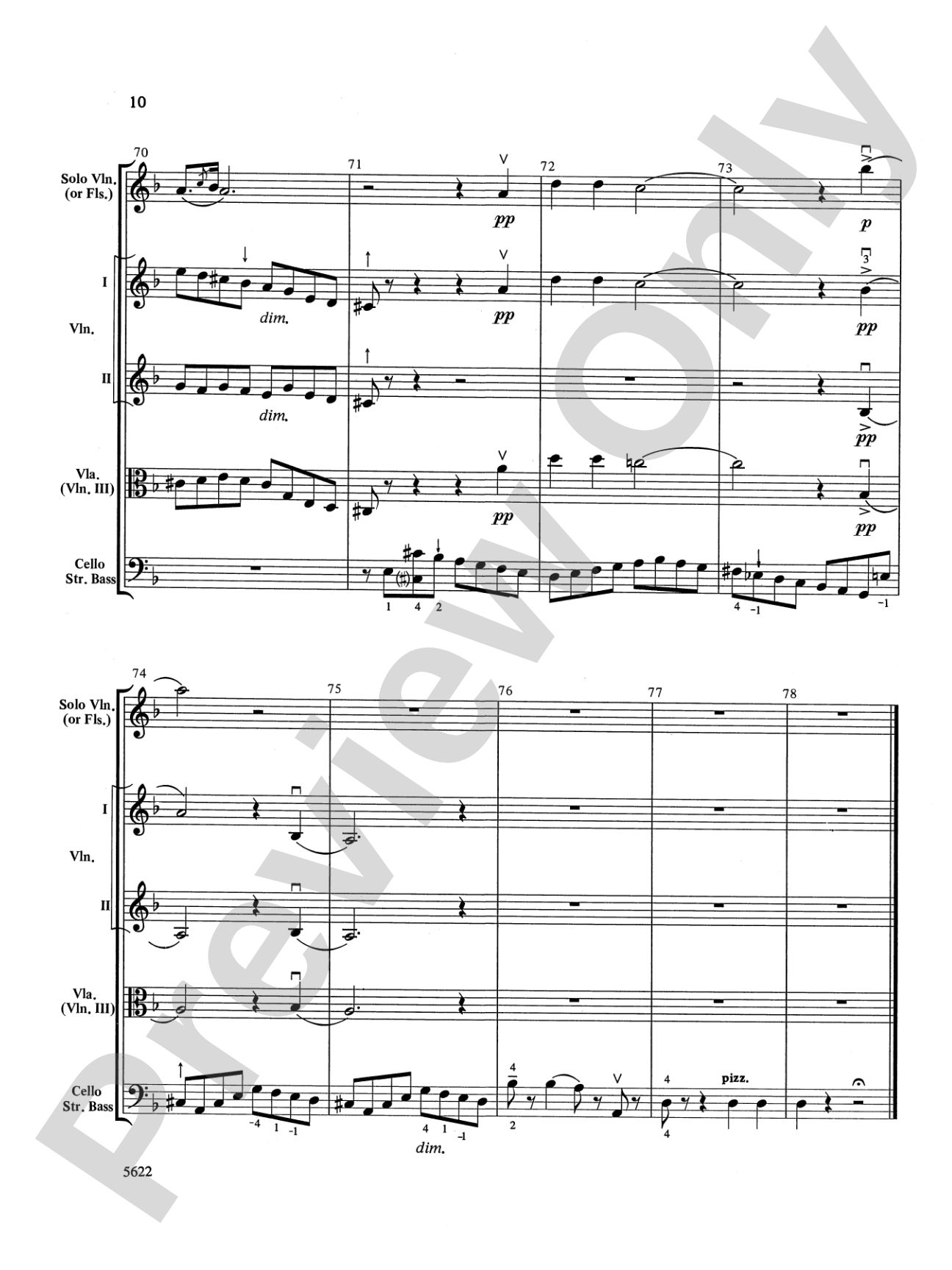 An Italian Elegy, from Symphony No. 4 "Italian": String Orchestra Conductor Score & Parts