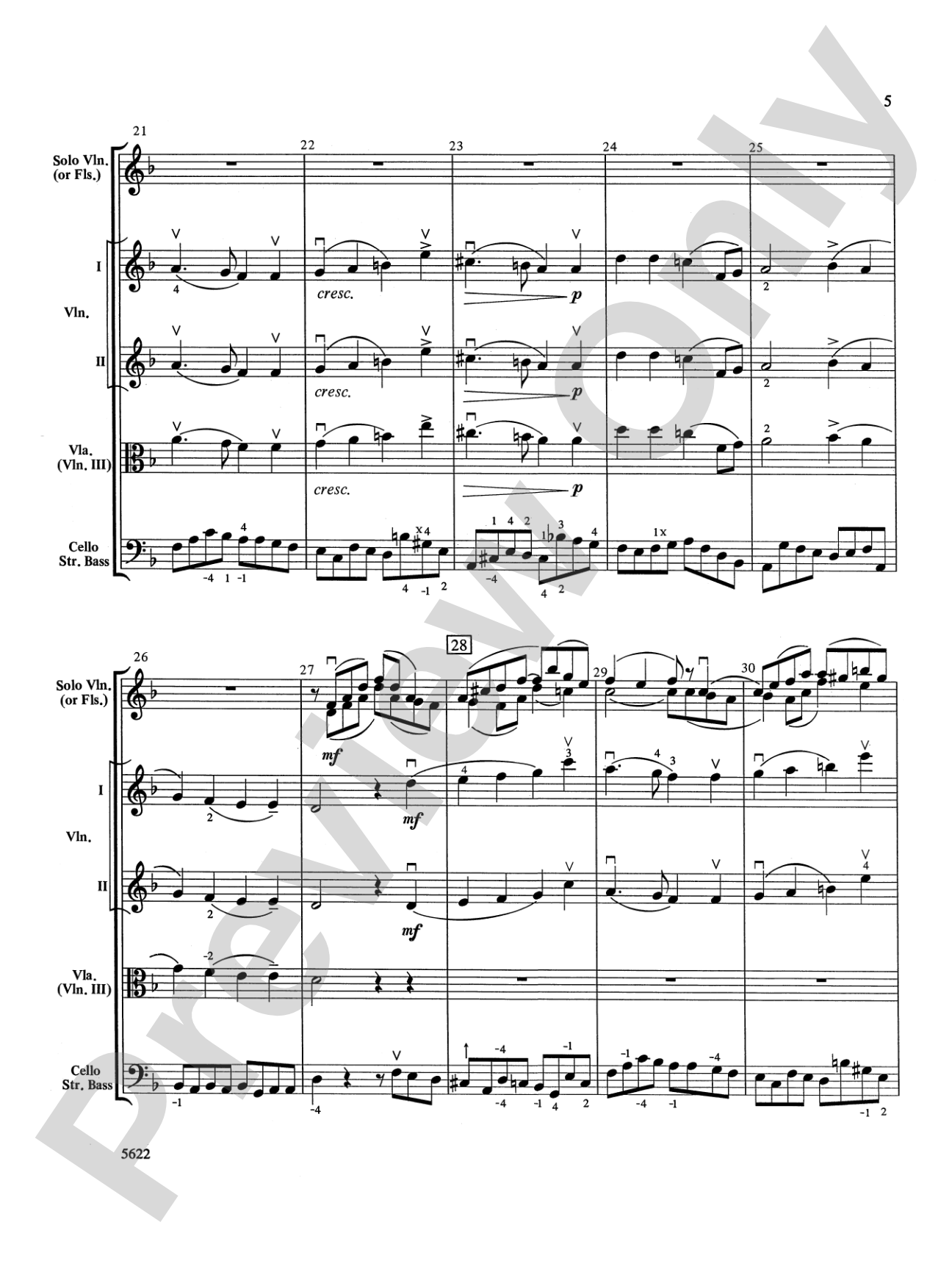 An Italian Elegy, from Symphony No. 4 "Italian": String Orchestra Conductor Score & Parts