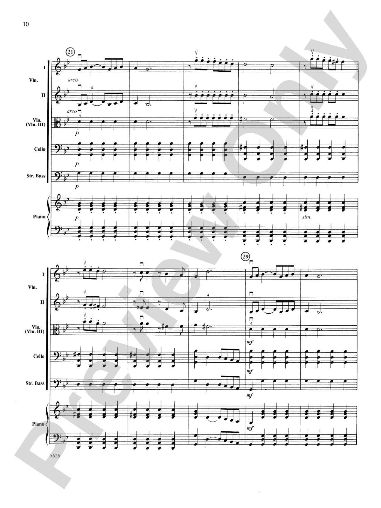 Two South American Tangos: String Orchestra Conductor Score & Parts