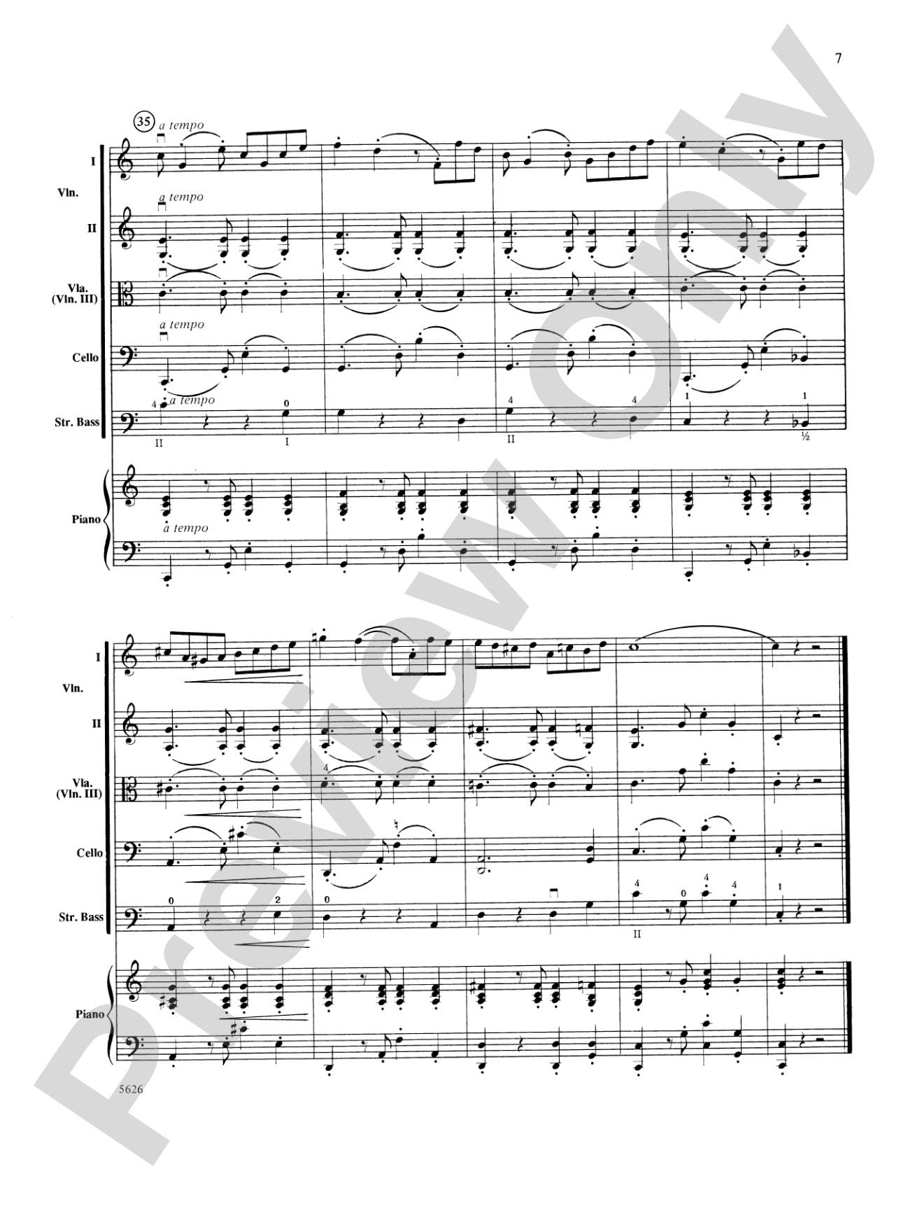 Two South American Tangos: String Orchestra Conductor Score & Parts