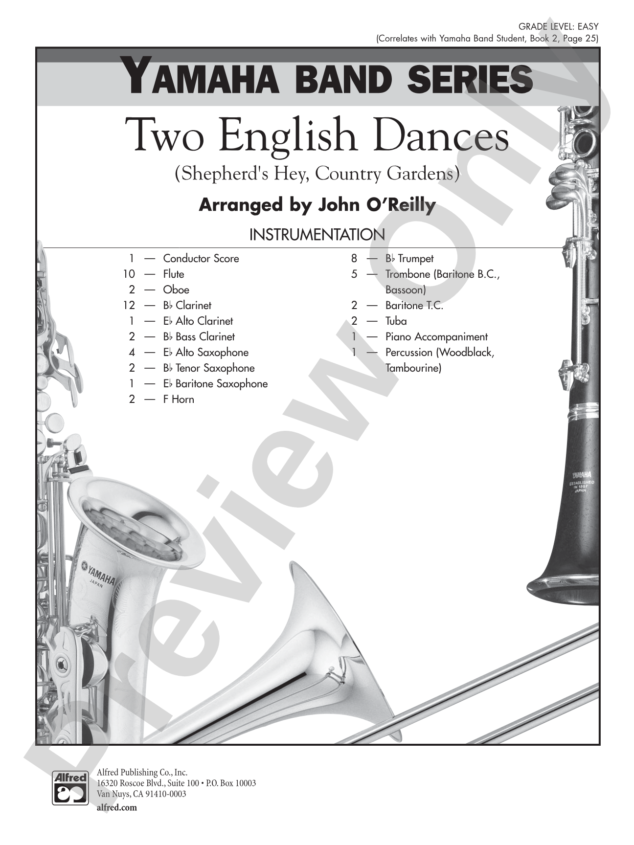 Two English Dances: Concert Band Conductor Score & Parts