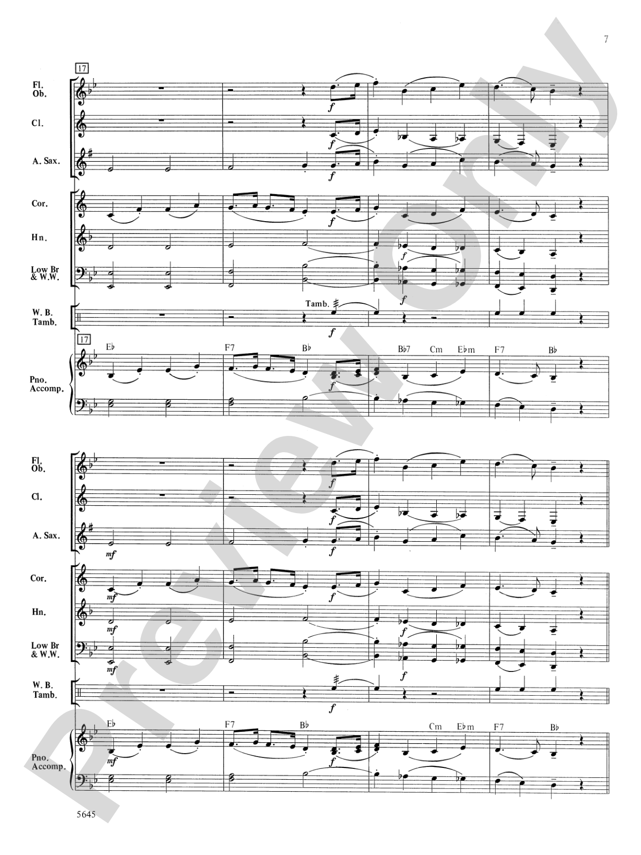 Two English Dances: Concert Band Conductor Score & Parts