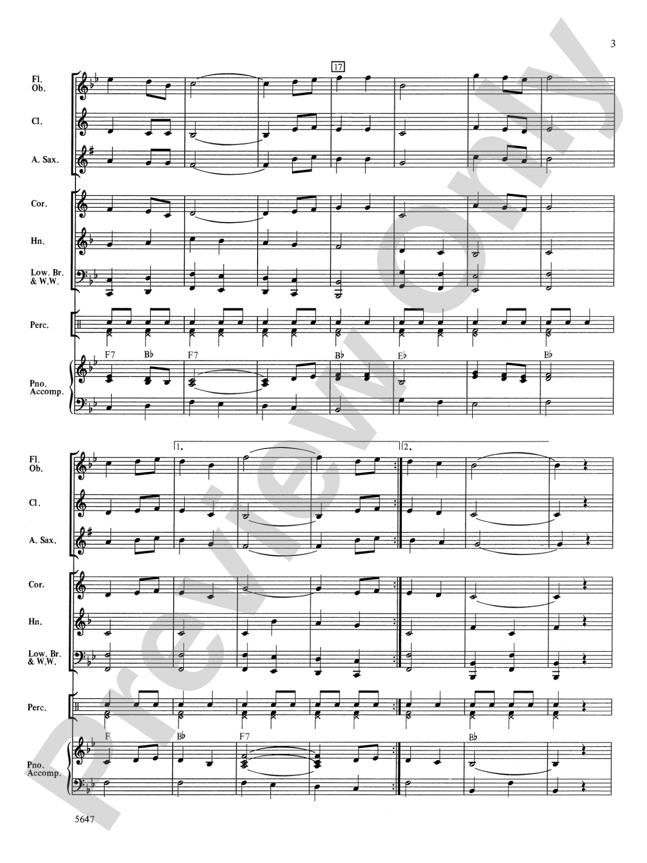 Fallbrook March: Concert Band Conductor Score & Parts