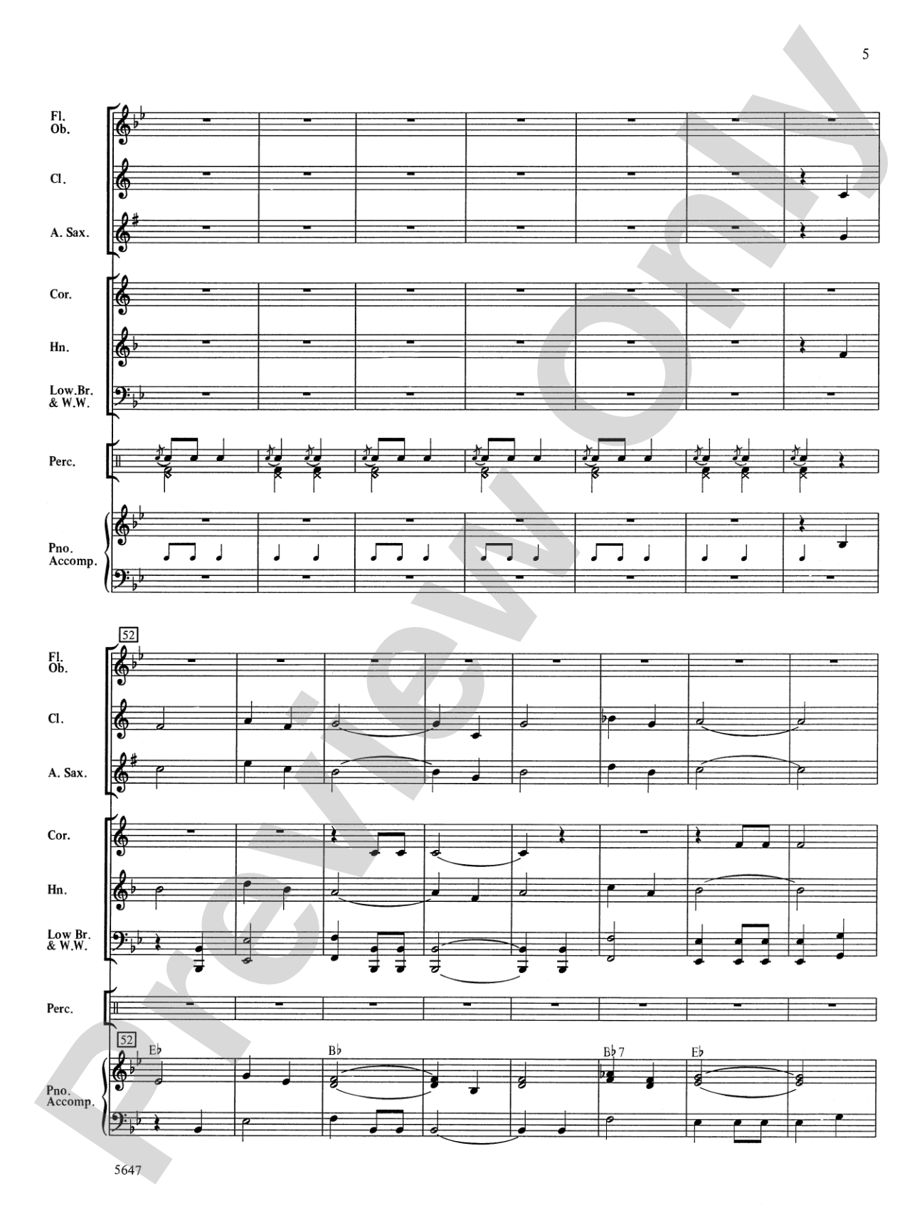 Fallbrook March: Concert Band Conductor Score & Parts