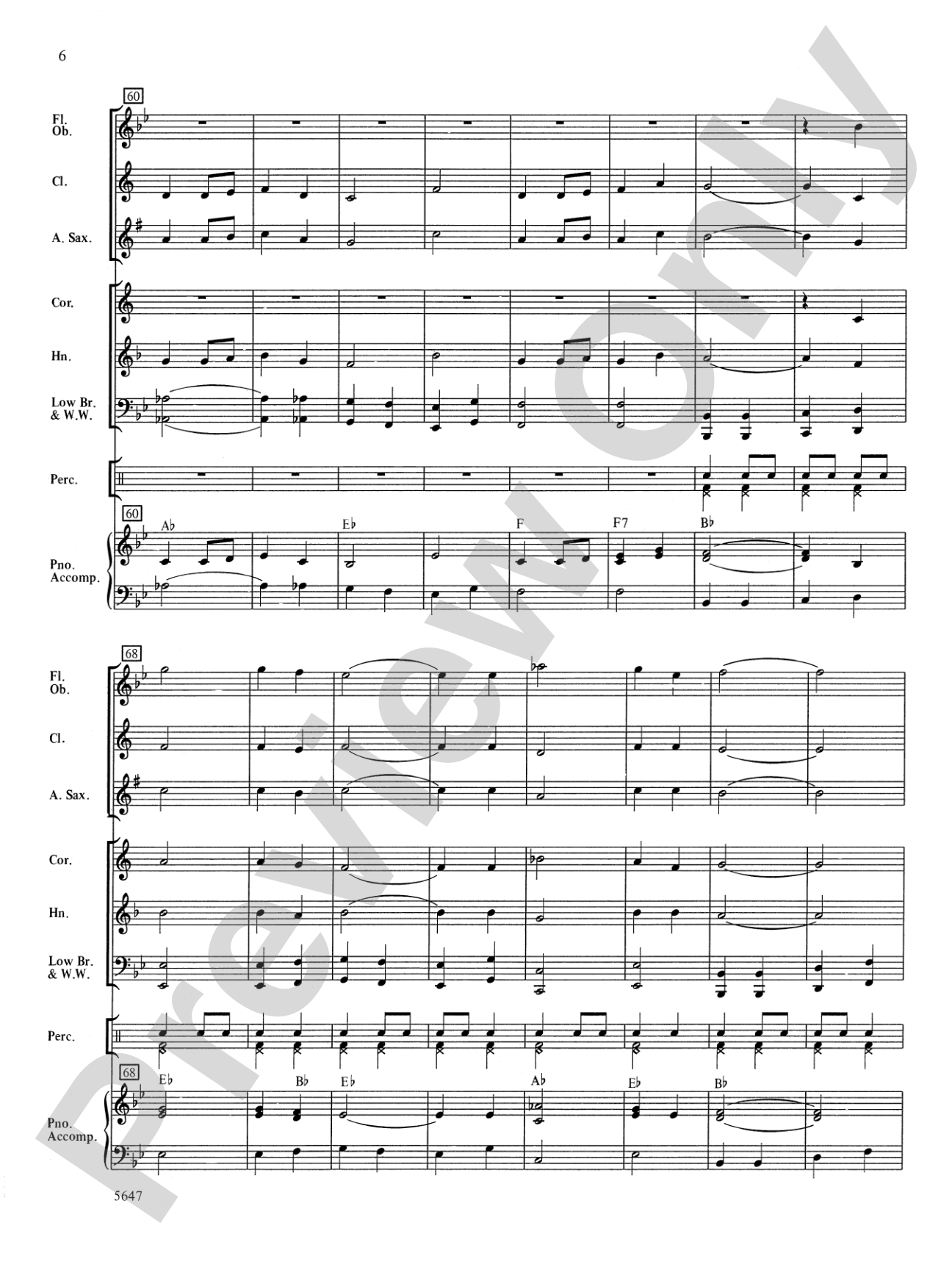 Fallbrook March: Concert Band Conductor Score & Parts