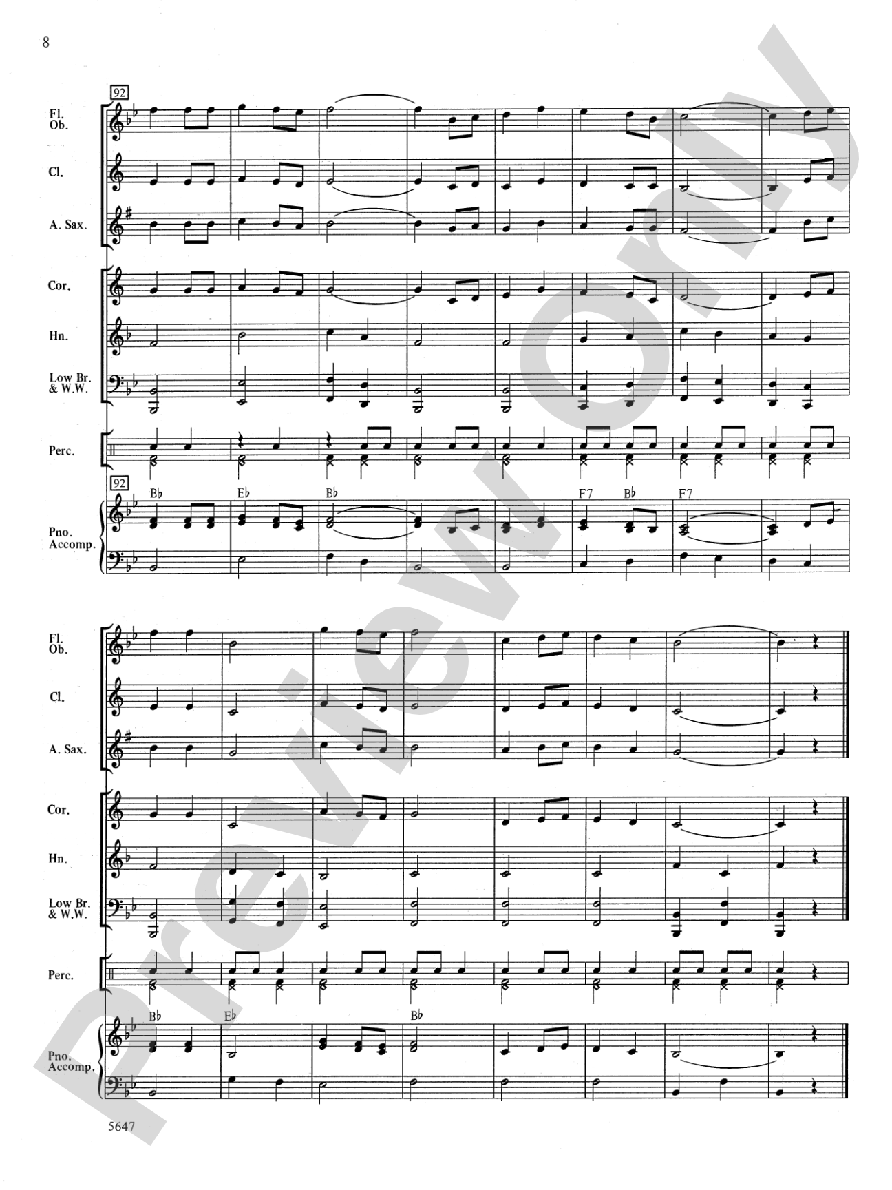 Fallbrook March: Concert Band Conductor Score & Parts