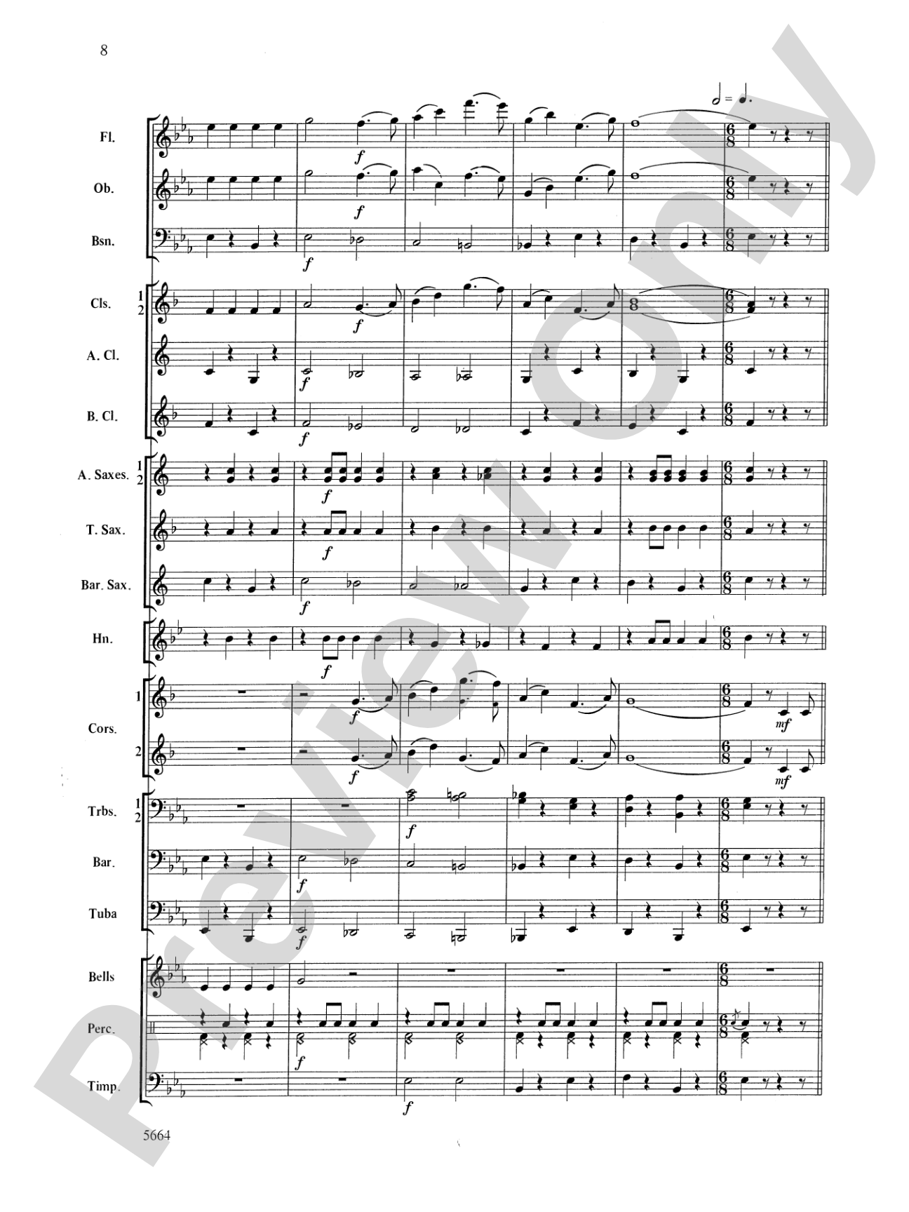 Santa Meets Sousa: Concert Band Conductor Score & Parts