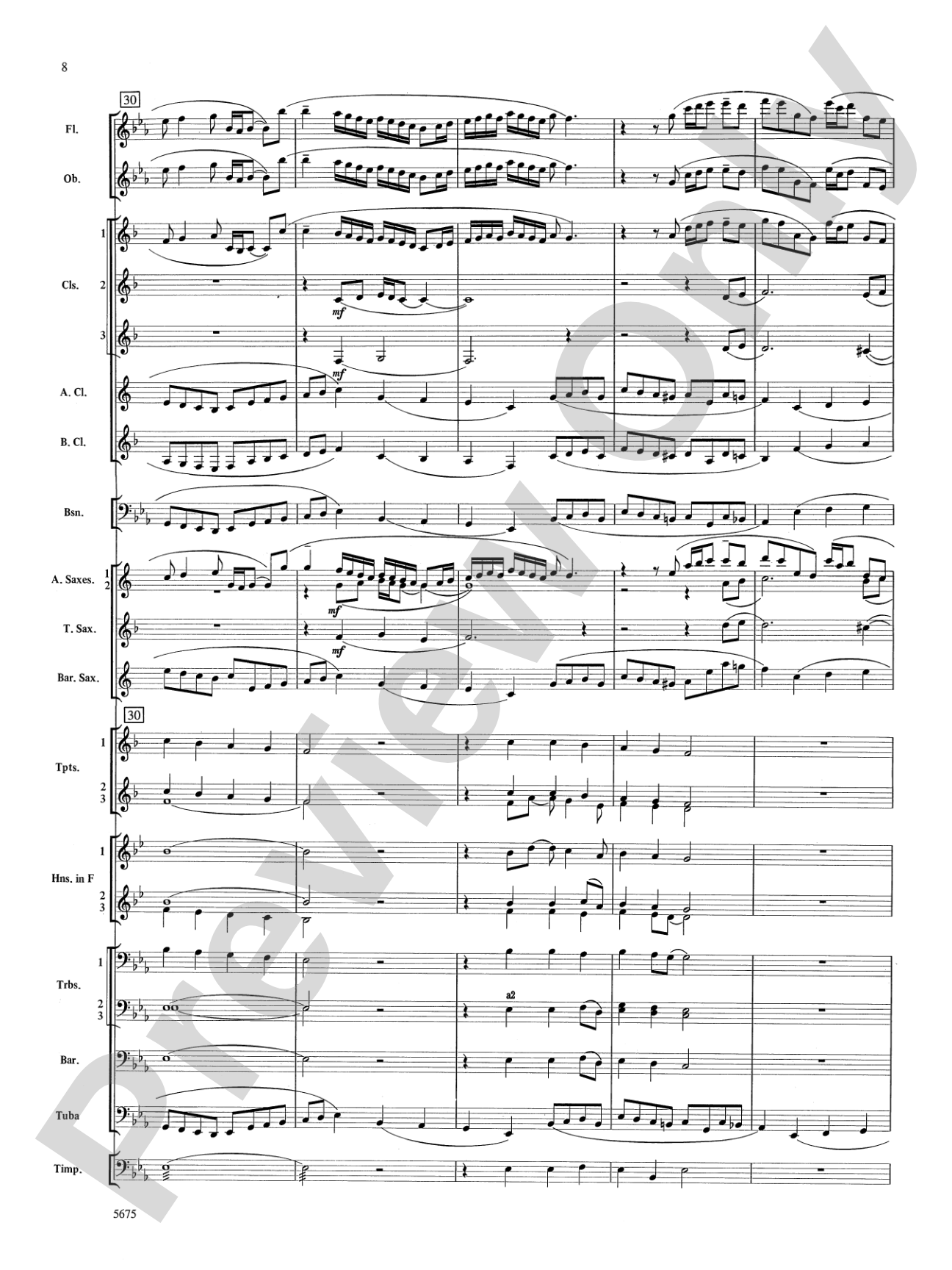 Prelude and Gloria (Adapted from Cantata No. 141 -- "Wachet Auf"): Concert Band Conductor Score & Parts