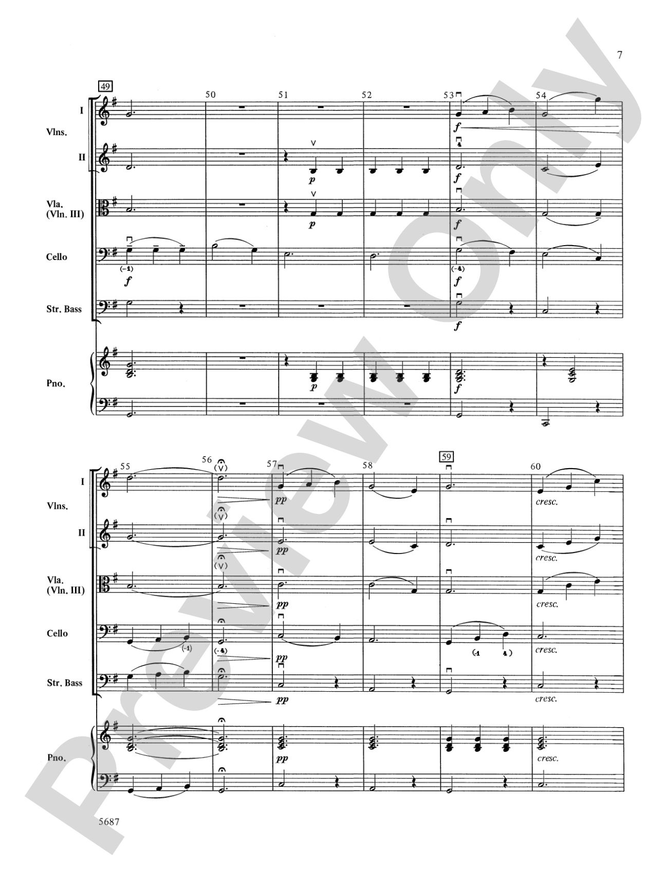 O Mio Babbino Caro from "Gianni Schicchi," theme from the film A Room with a View: String Orchestra Conductor Score & Parts