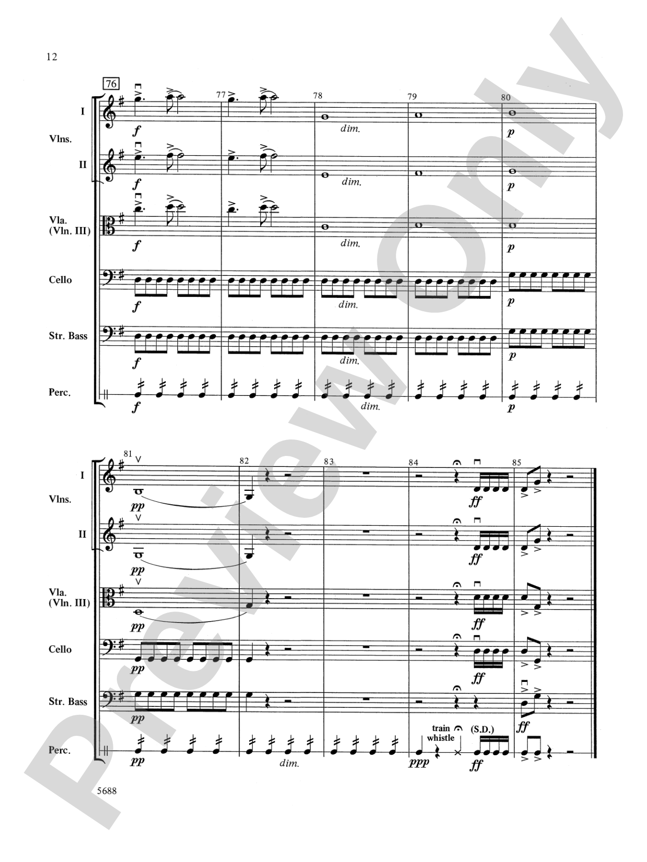 Ridin' the Rails: String Orchestra Conductor Score & Parts