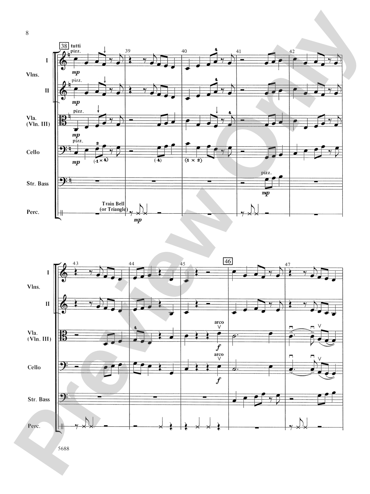 Ridin' the Rails: String Orchestra Conductor Score & Parts