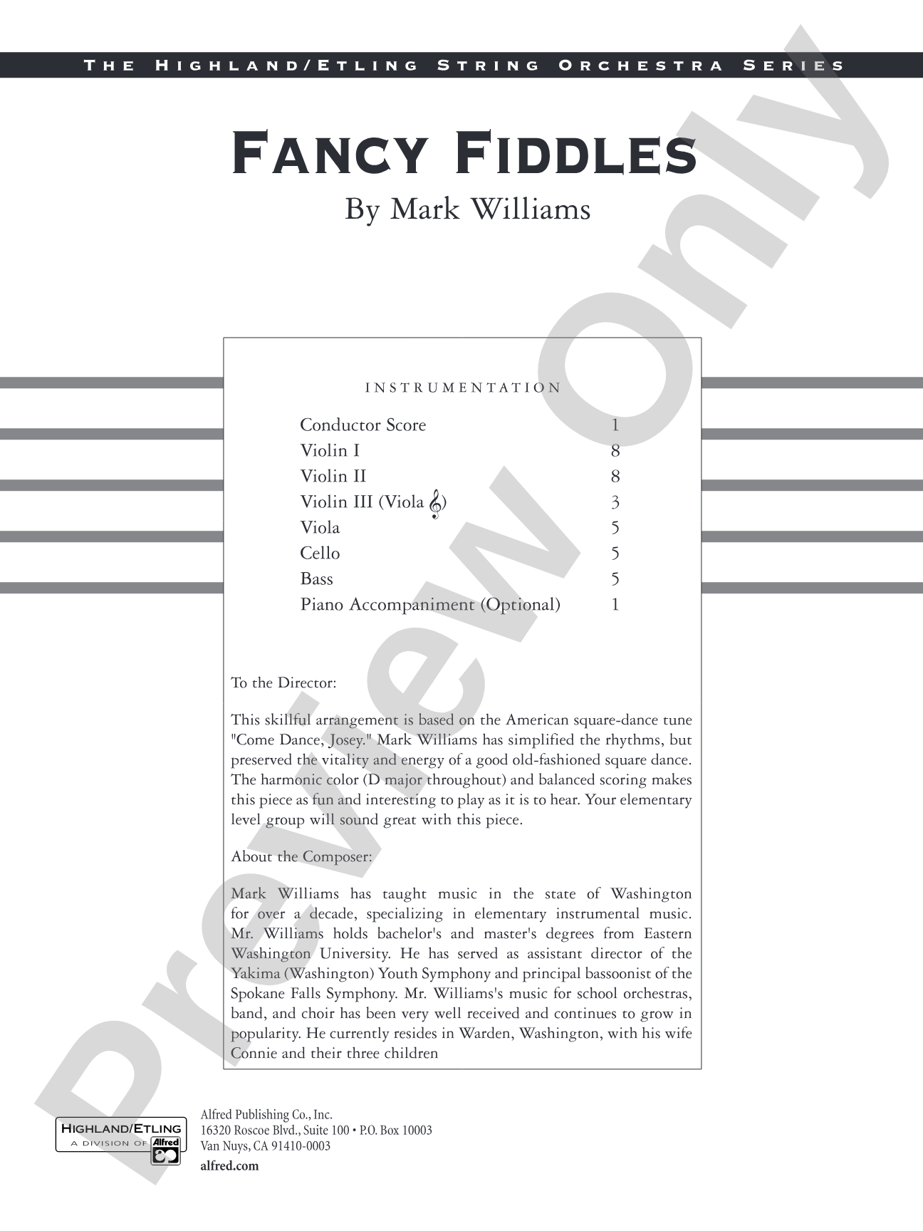 Fancy Fiddles: String Orchestra Conductor Score & Parts